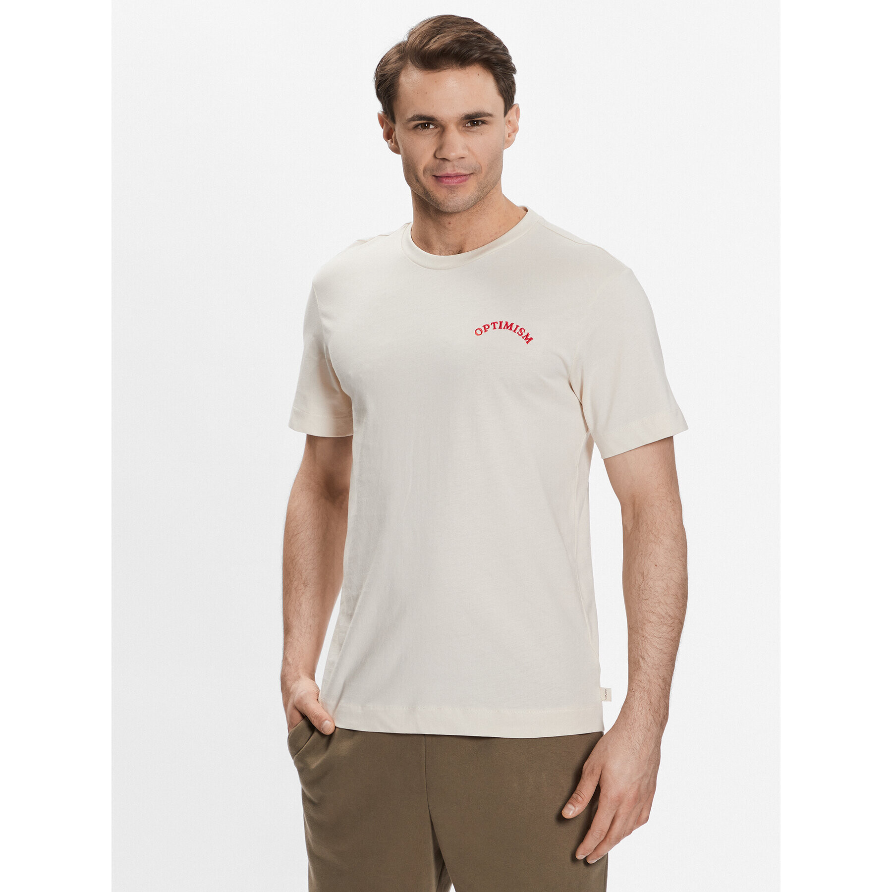 Outhorn Тишърт TTSHM451 Екрю Regular Fit - Pepit.bg