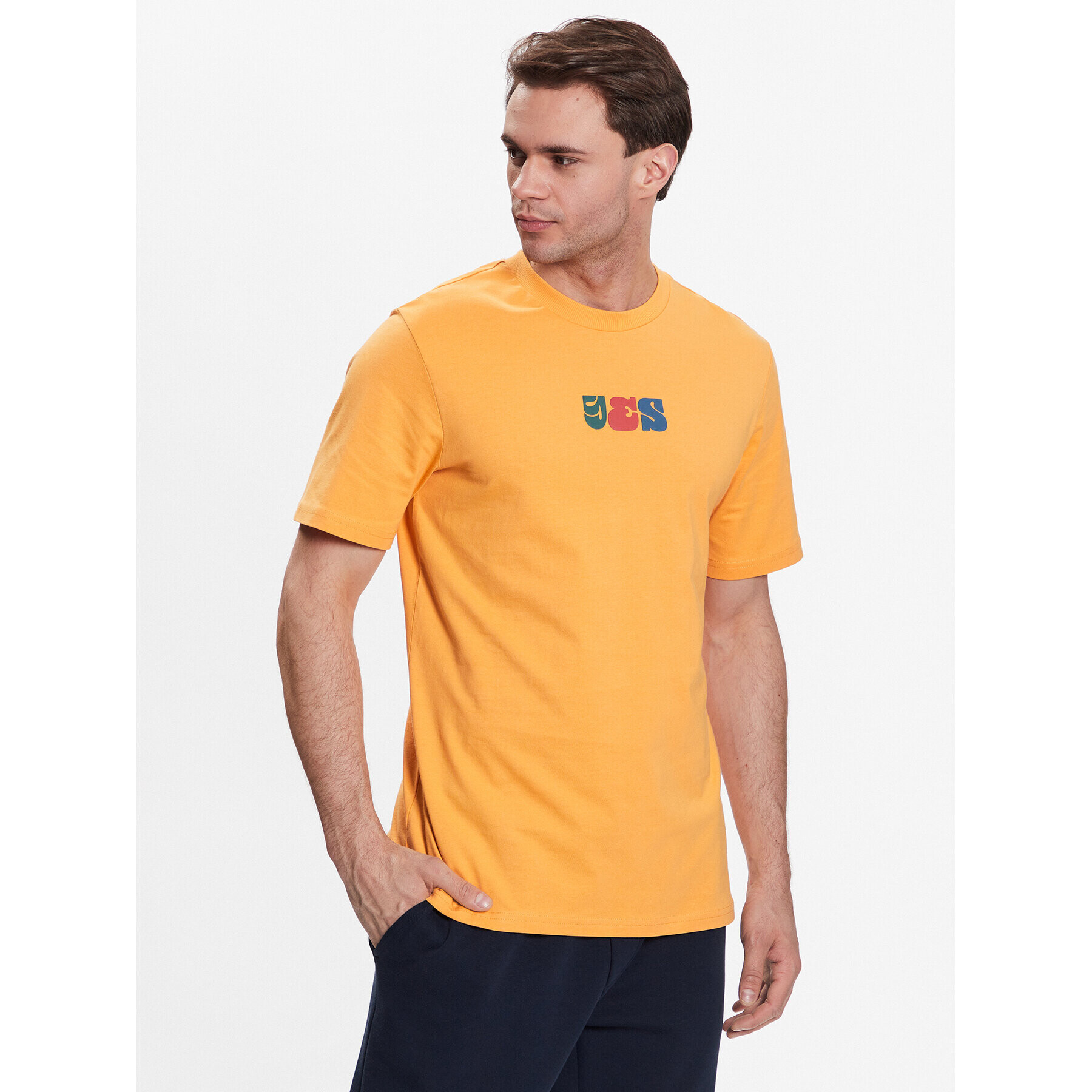 Outhorn Тишърт TTSHM458 Жълт Regular Fit - Pepit.bg