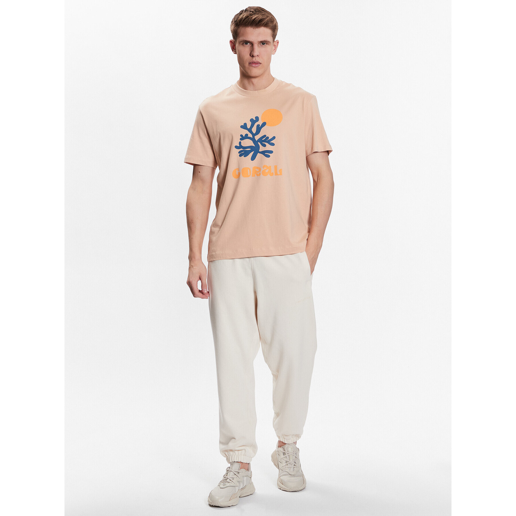 Outhorn Тишърт TTSHM461 Бежов Regular Fit - Pepit.bg