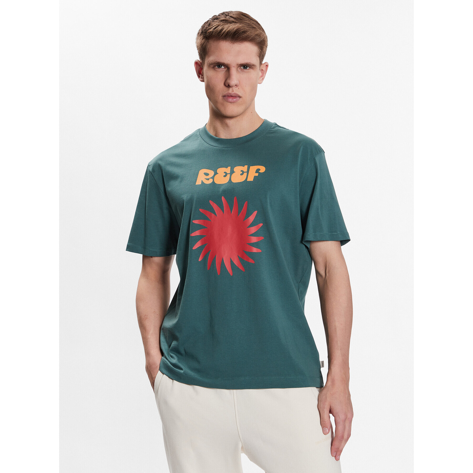 Outhorn Тишърт TTSHM461 Зелен Regular Fit - Pepit.bg