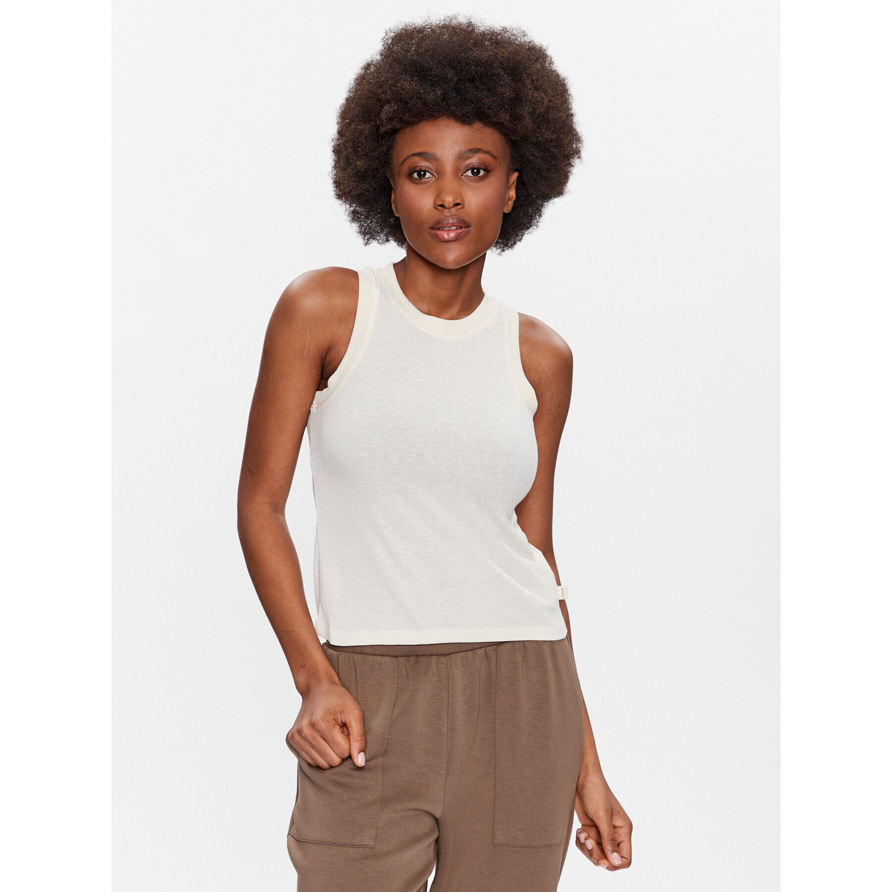 Outhorn топ TSLEF006 Екрю Regular Fit - Pepit.bg