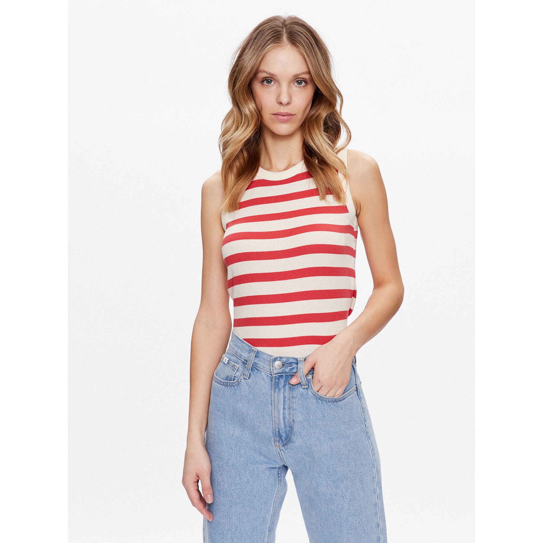 Outhorn топ TSLEF007 Червен Regular Fit - Pepit.bg