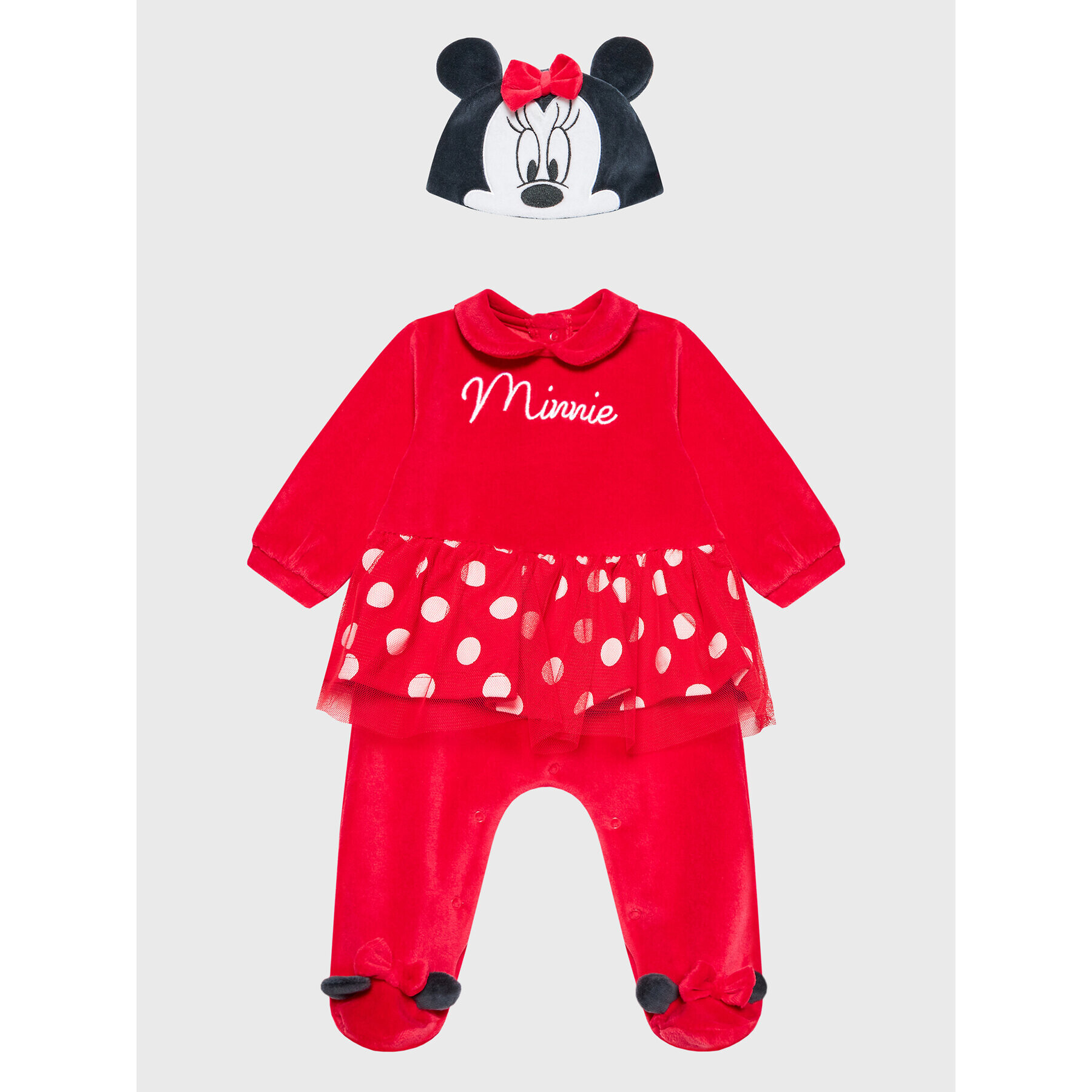 OVS Бебешки гащеризон със стъпала DISNEY 1619350 Червен Regular Fit - Pepit.bg