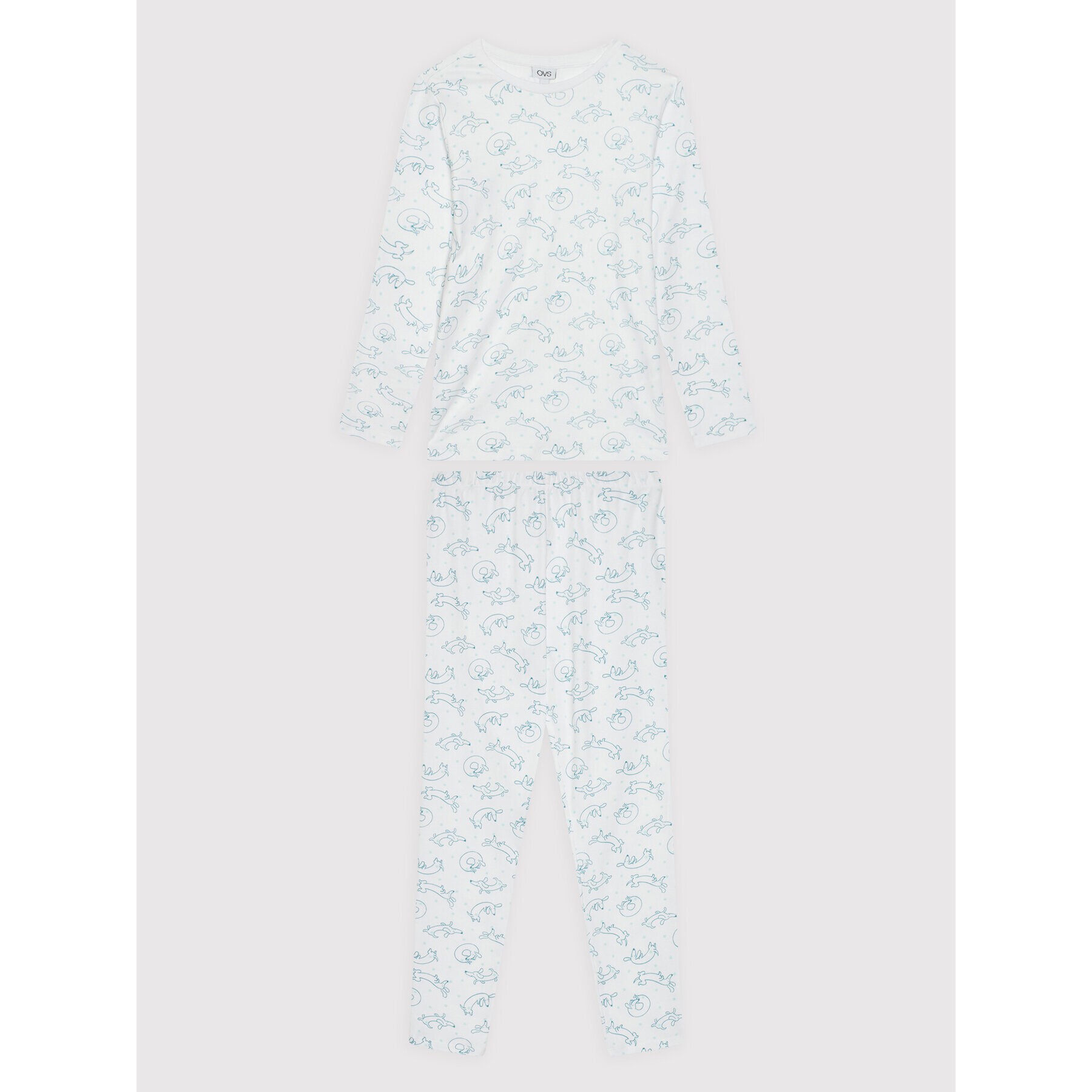 OVS Пижама 1329300 Бял Regular Fit - Pepit.bg
