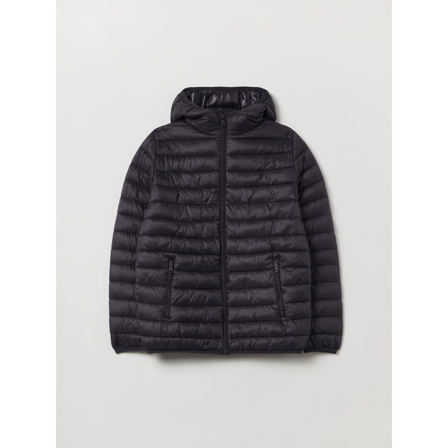 OVS Пухено яке 1783632 Черен Regular Fit - Pepit.bg