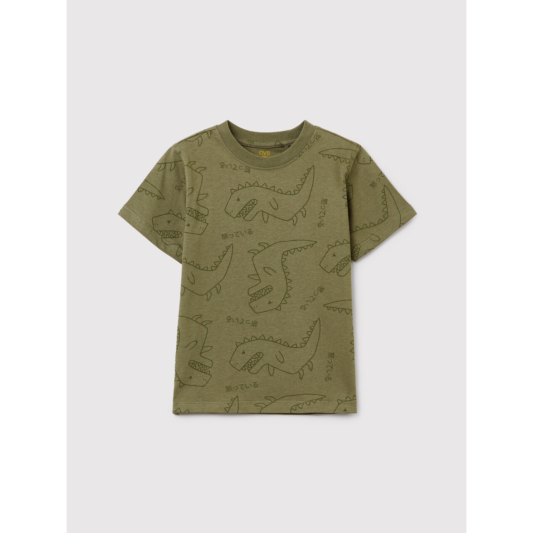 OVS Тишърт 1473853 Зелен Regular Fit - Pepit.bg