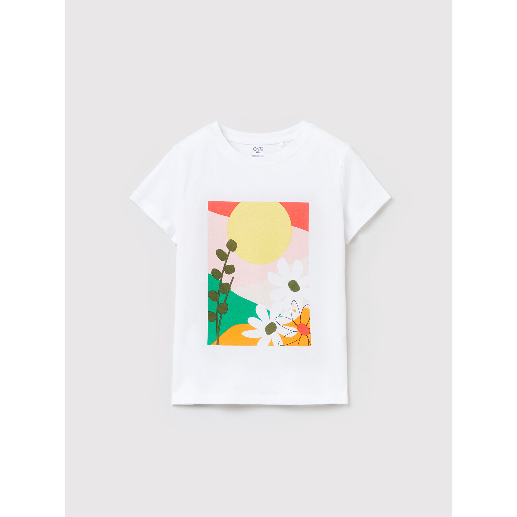 OVS Тишърт 1477267 Бял Regular Fit - Pepit.bg