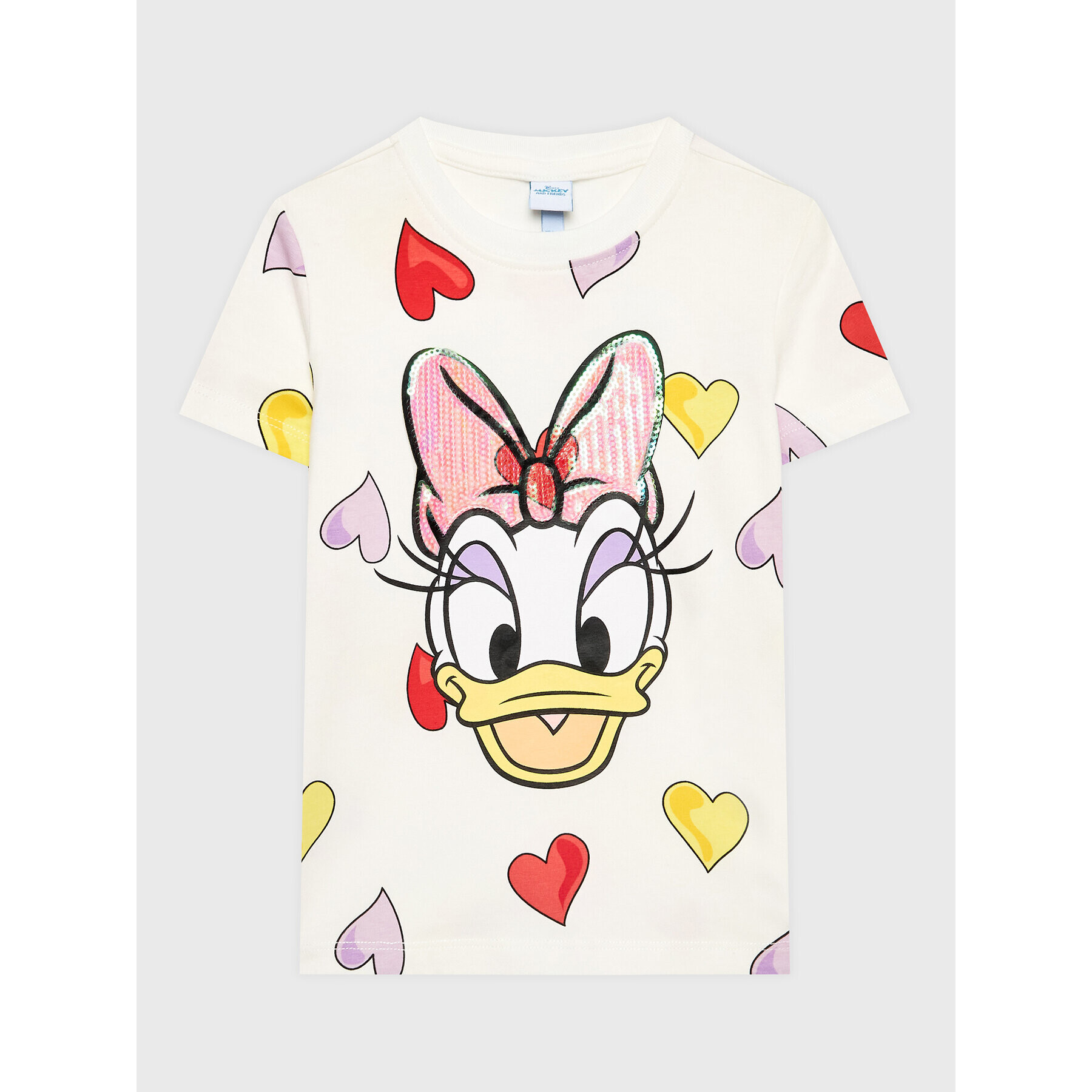OVS Тишърт DISNEY 1710070 Бял Regular Fit - Pepit.bg