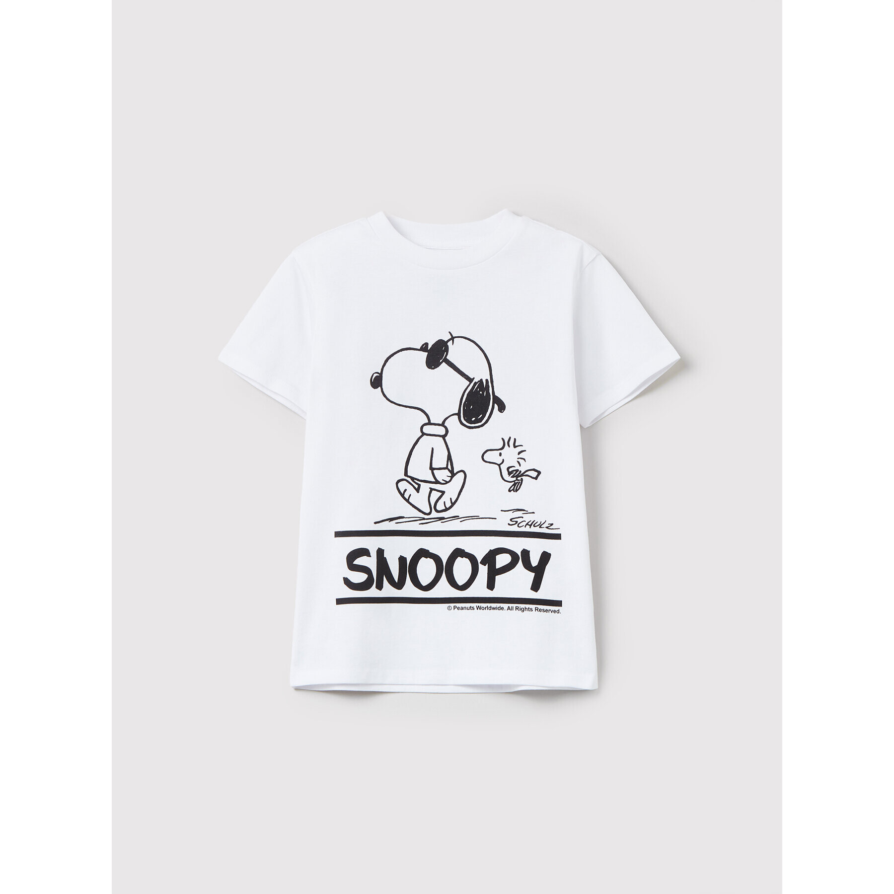 OVS Тишърт PEANUTS 1481886 Бял Regular Fit - Pepit.bg