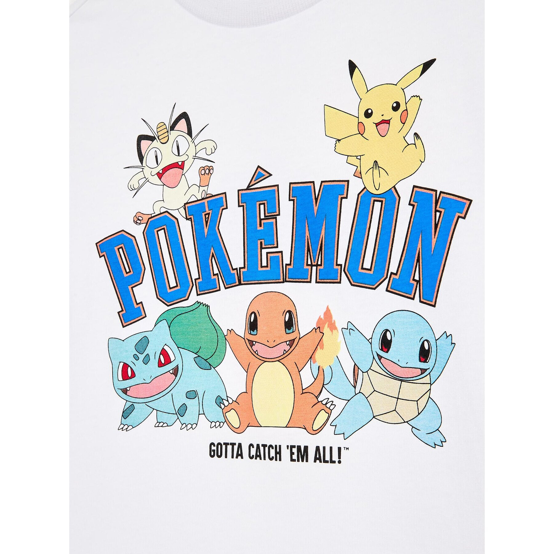 OVS Тишърт POKEMON 1706750 Бял Regular Fit - Pepit.bg