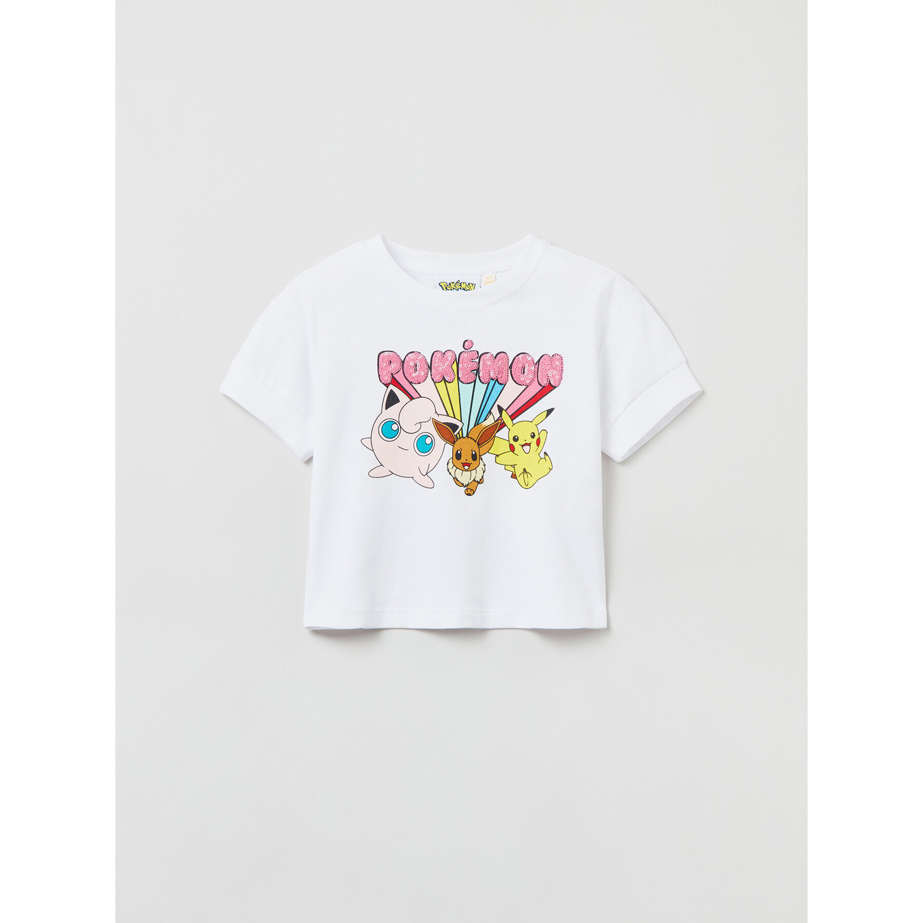 OVS Тишърт POKEMON 1713175 Бял Regular Fit - Pepit.bg