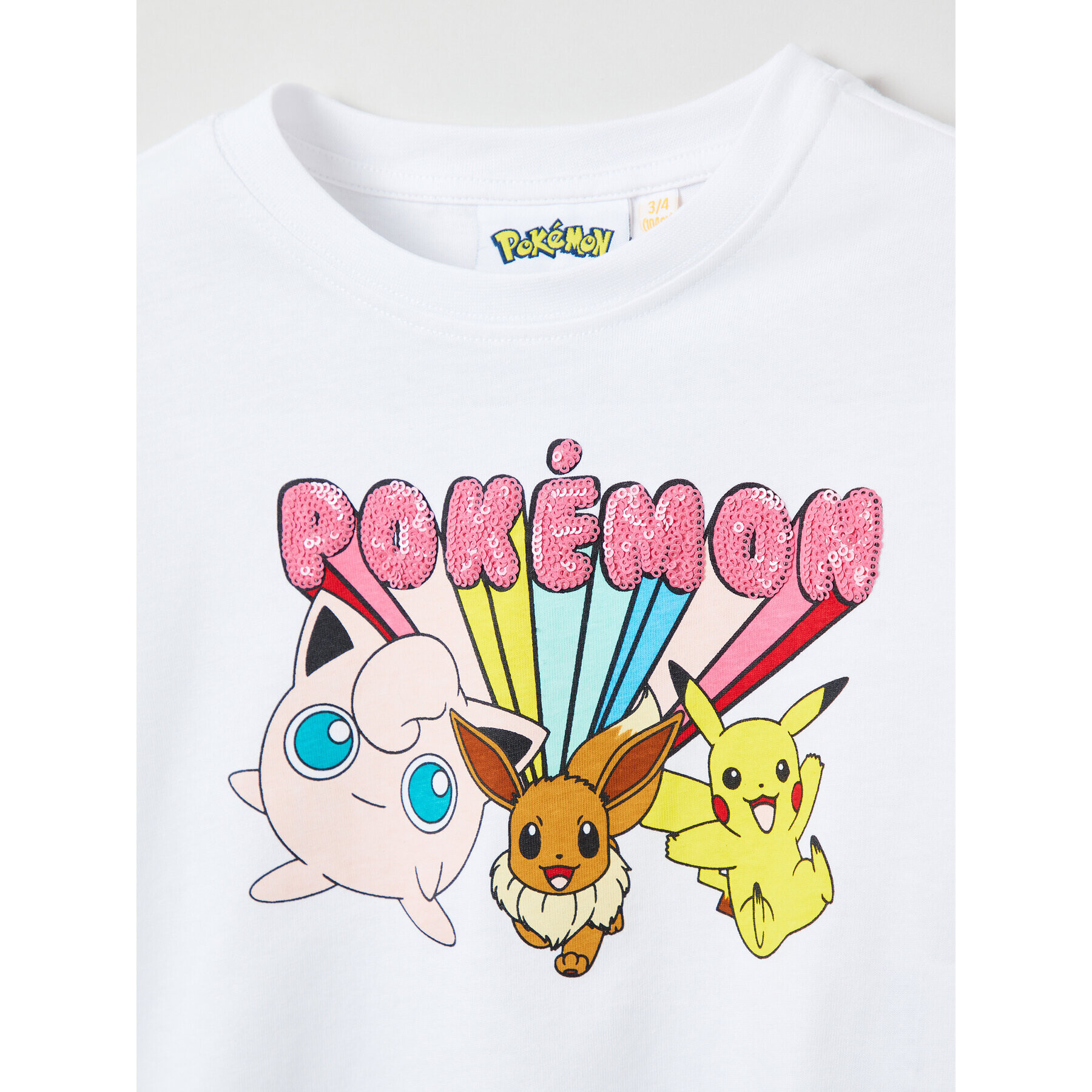 OVS Тишърт POKEMON 1713175 Бял Regular Fit - Pepit.bg