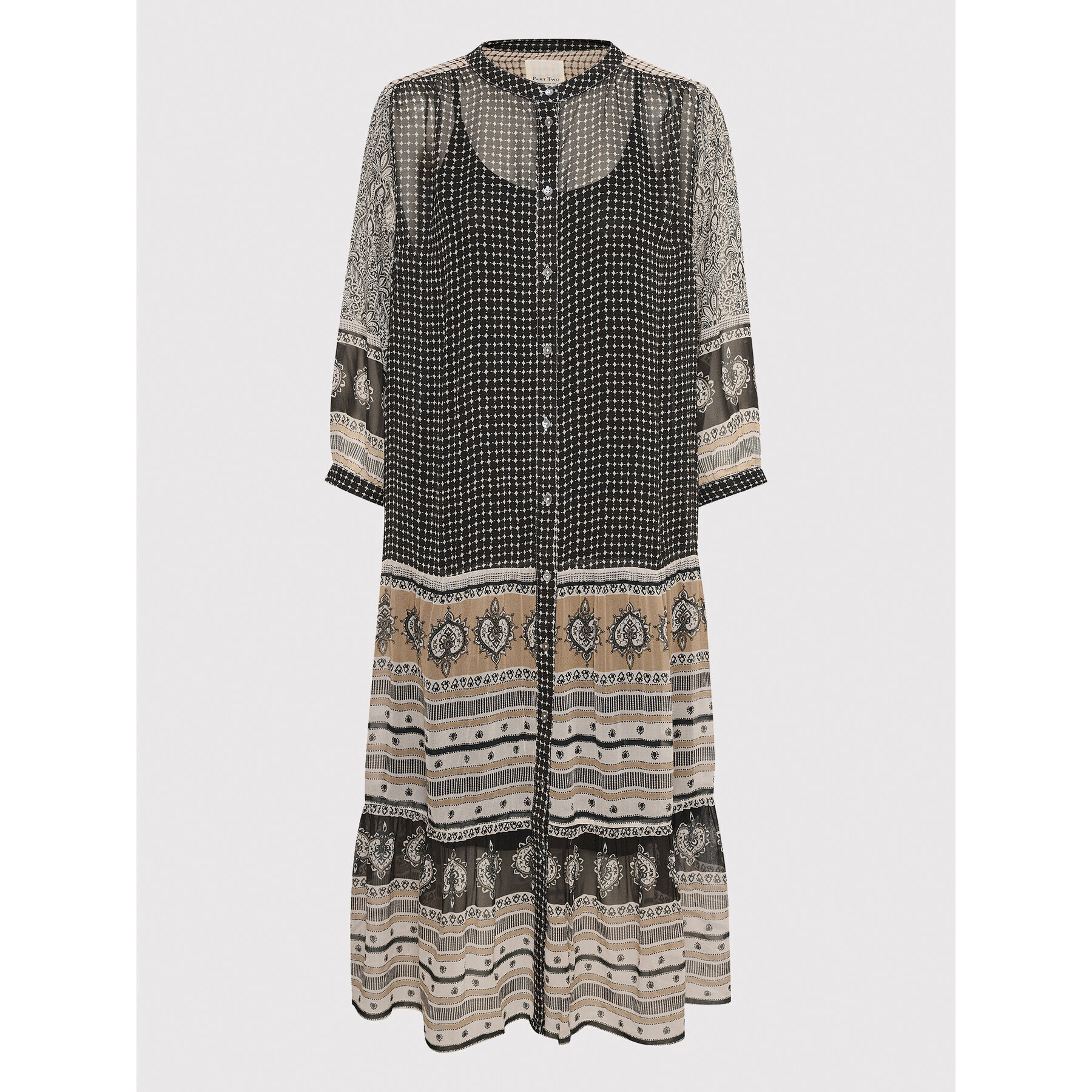 Part Two Ежедневна рокля Orkide 30306963 Сив Relaxed Fit - Pepit.bg