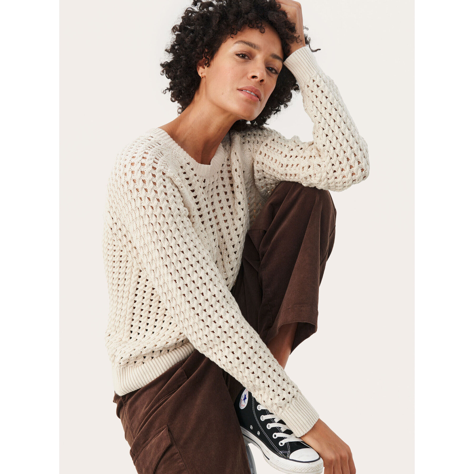 Part Two Пуловер Cristel 30307965 Екрю Regular Fit - Pepit.bg