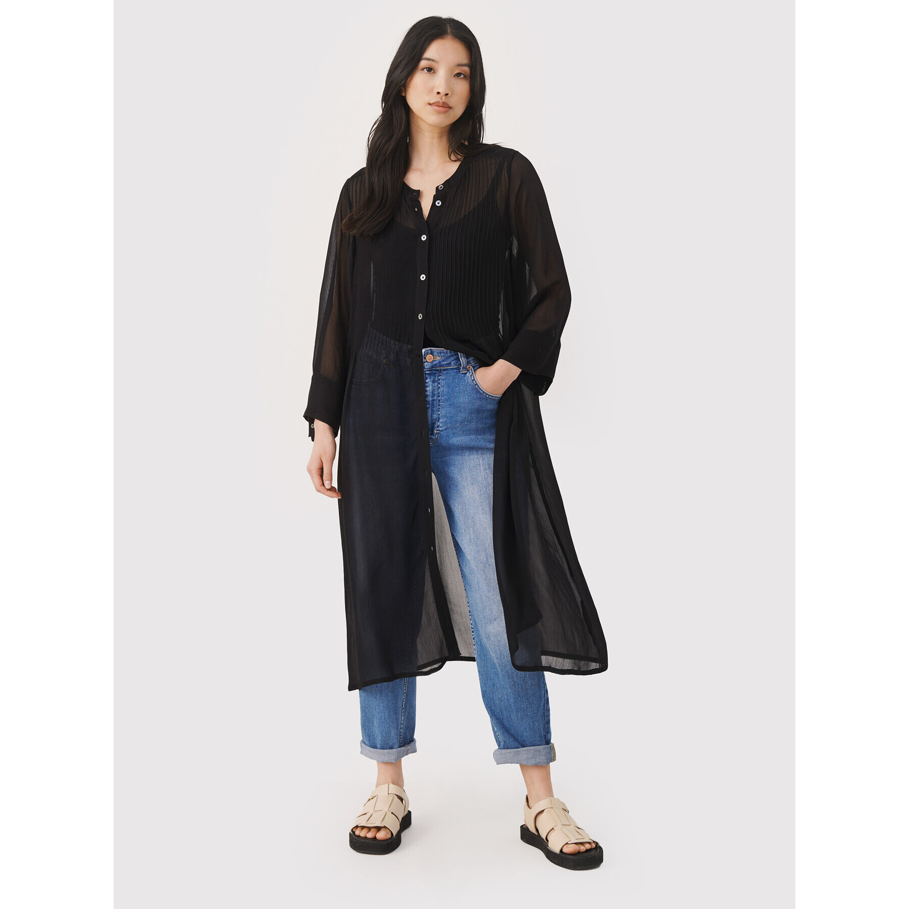 Part Two Рокля тип риза Oliva 30306964 Черен Regular Fit - Pepit.bg