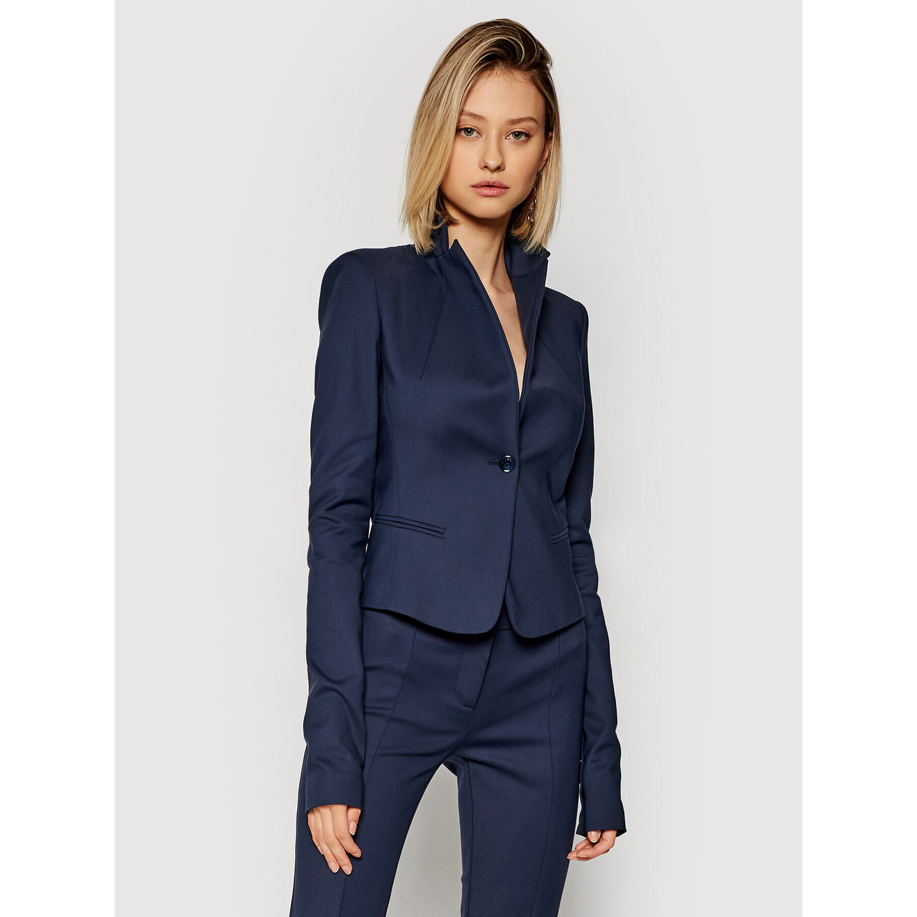 Patrizia Pepe Блейзър CSA501/AQ39-C789 Тъмносин Slim Fit - Pepit.bg