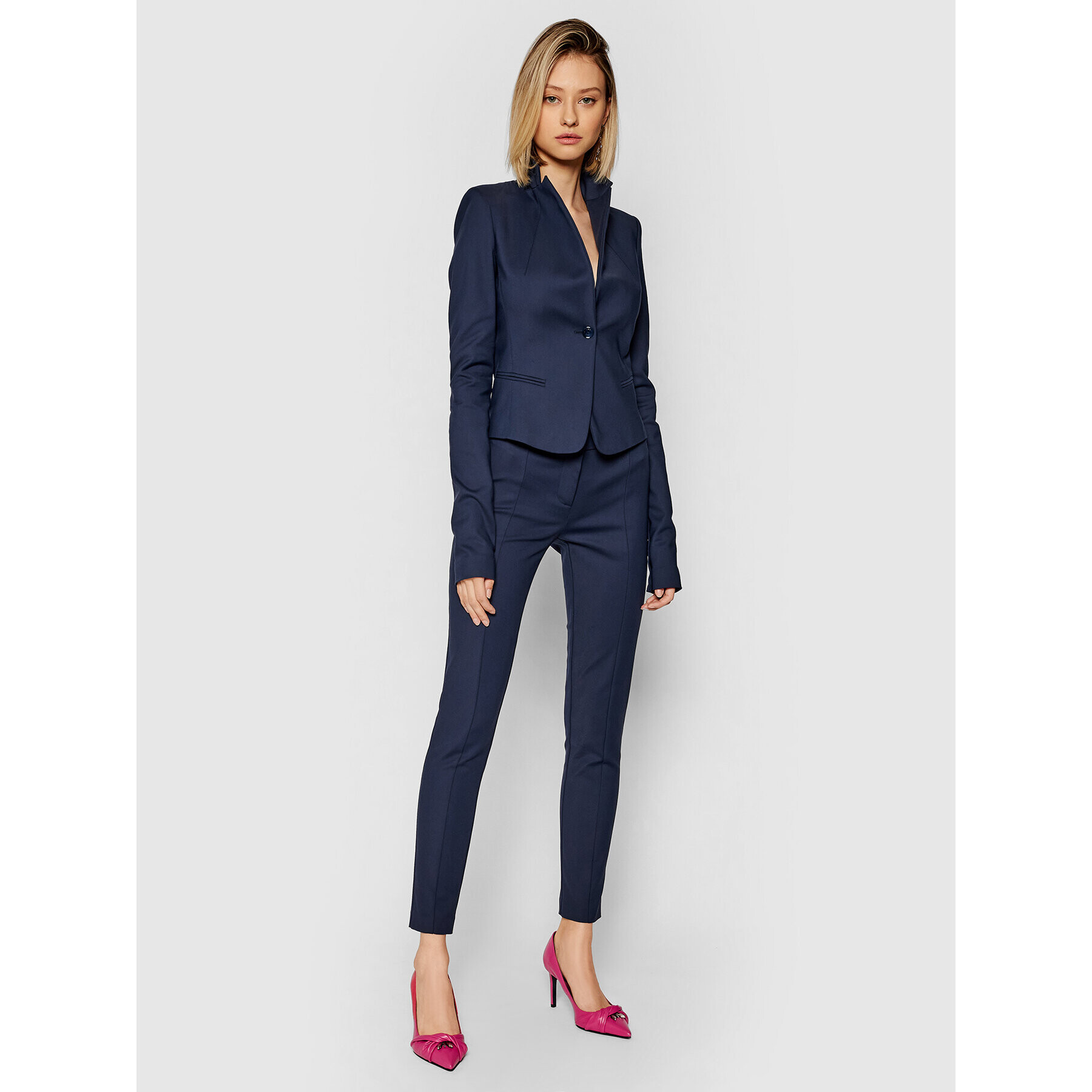 Patrizia Pepe Блейзър CSA501/AQ39-C789 Тъмносин Slim Fit - Pepit.bg