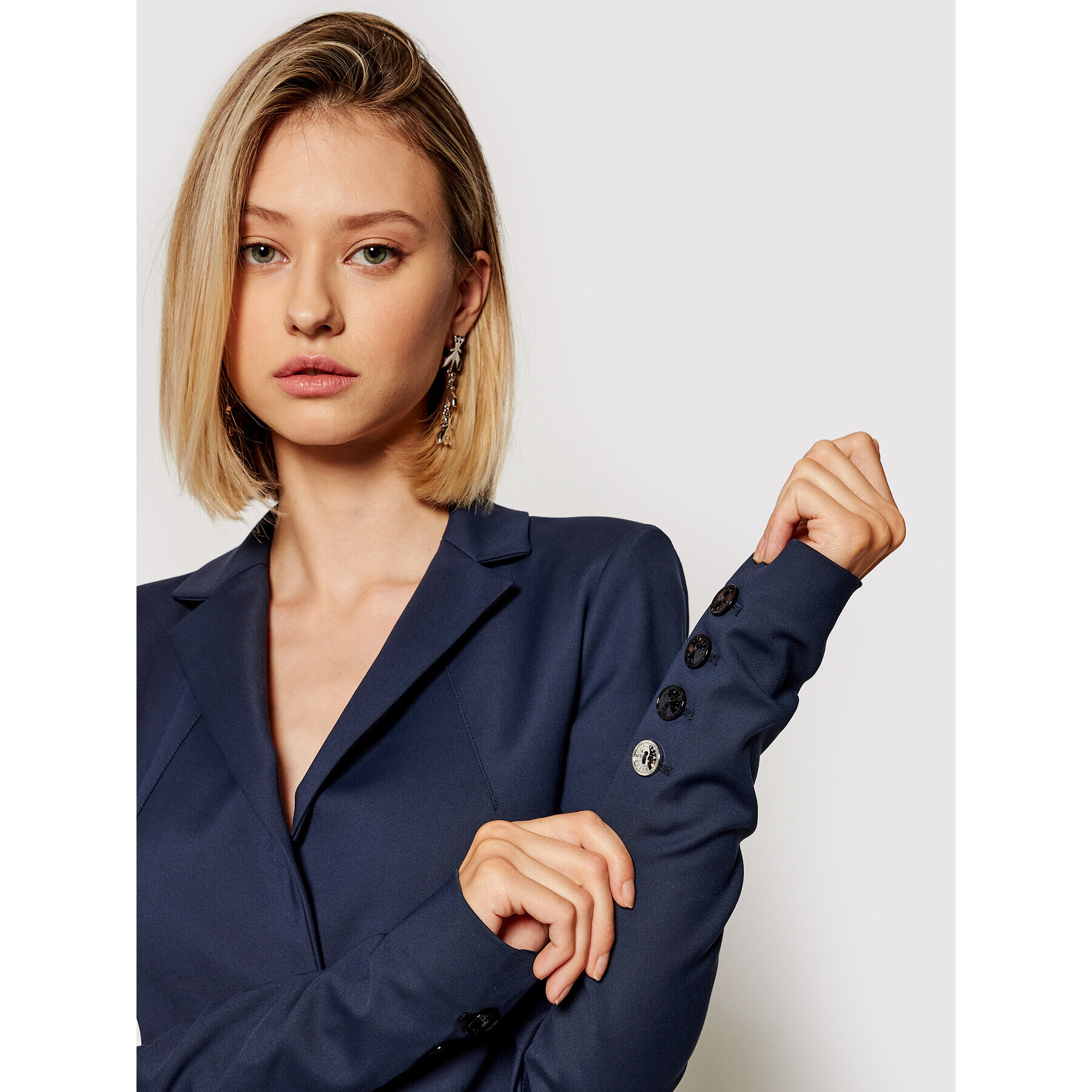 Patrizia Pepe Блейзър CSA501/AQ39-C789 Тъмносин Slim Fit - Pepit.bg