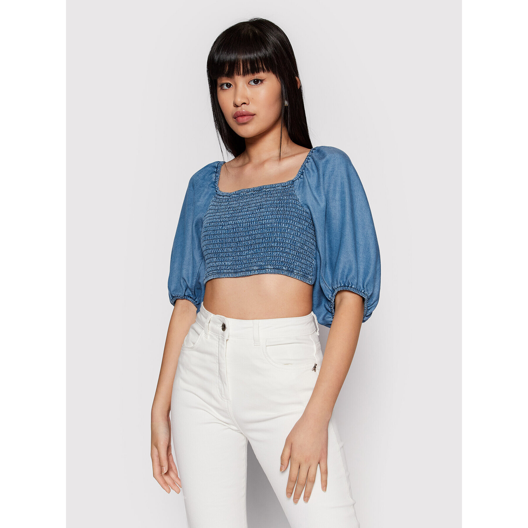 Patrizia Pepe Блуза 2C1344/D9A0-C910 Тъмносин Slim Fit - Pepit.bg