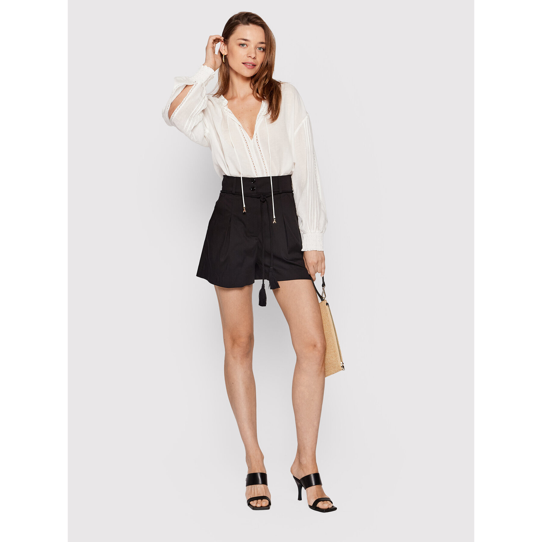 Patrizia Pepe Блуза 2C1376/A062-W146 Бял Relaxed Fit - Pepit.bg