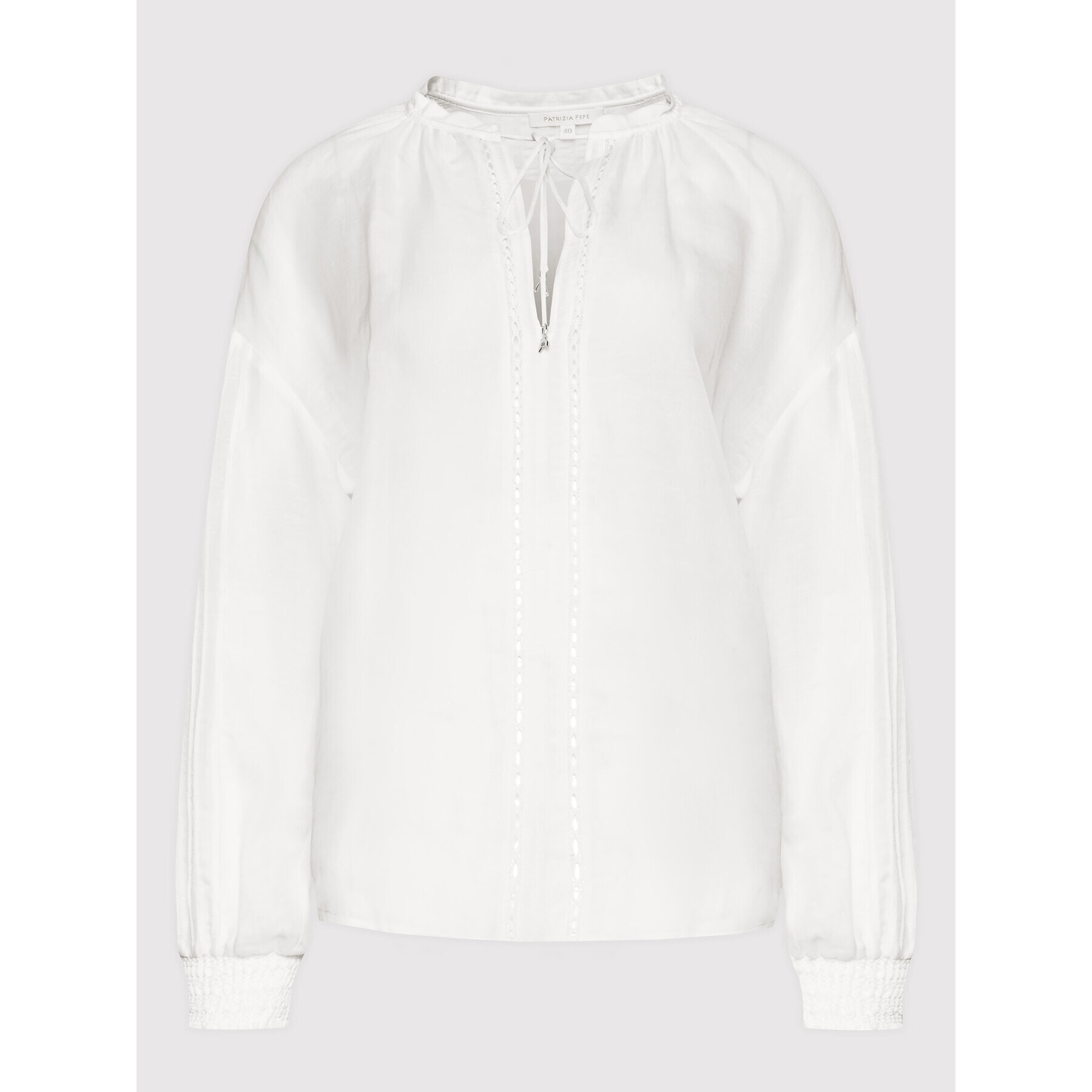 Patrizia Pepe Блуза 2C1376/A062-W146 Бял Relaxed Fit - Pepit.bg