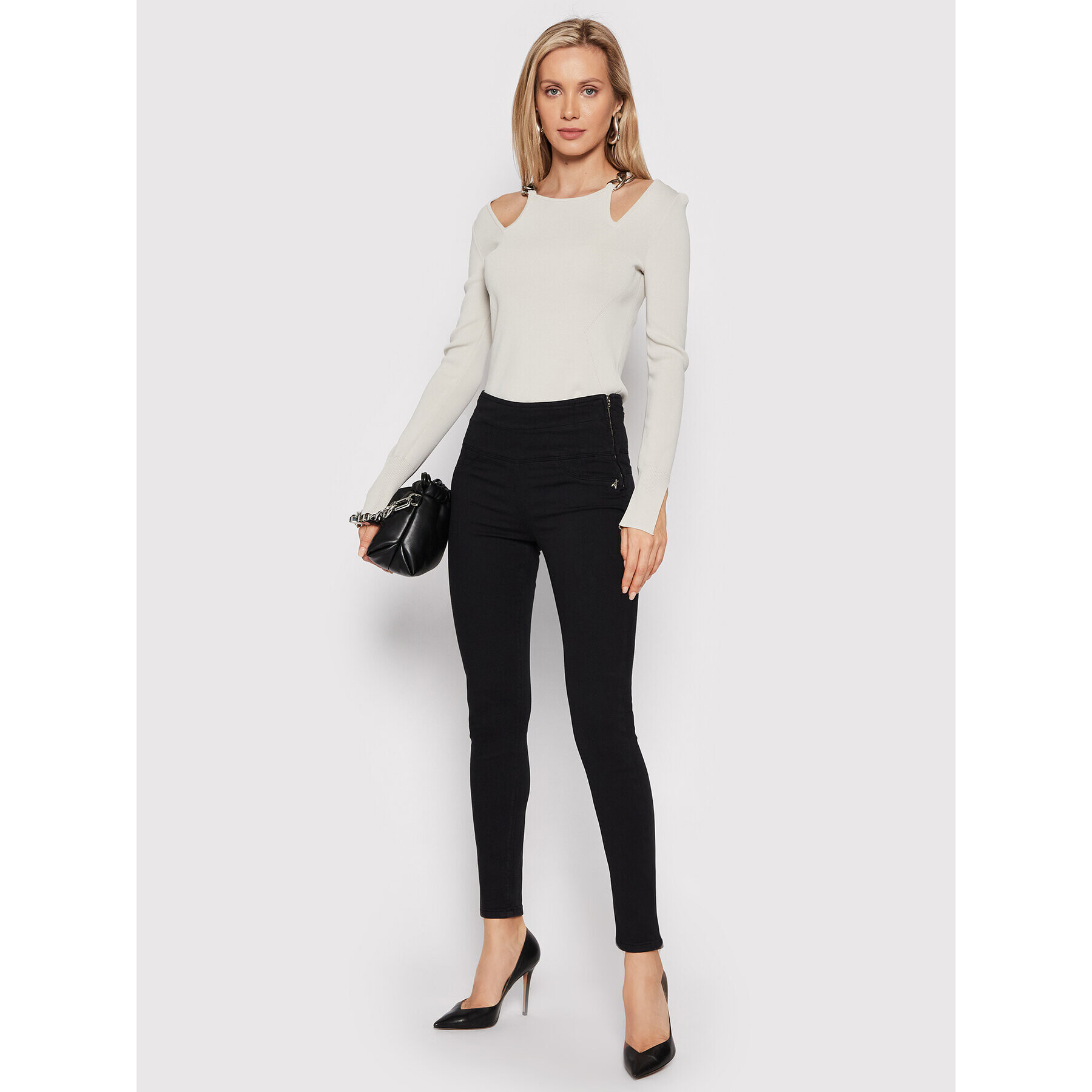 Patrizia Pepe Блуза 8K0004/K007-S636 Сив Slim Fit - Pepit.bg