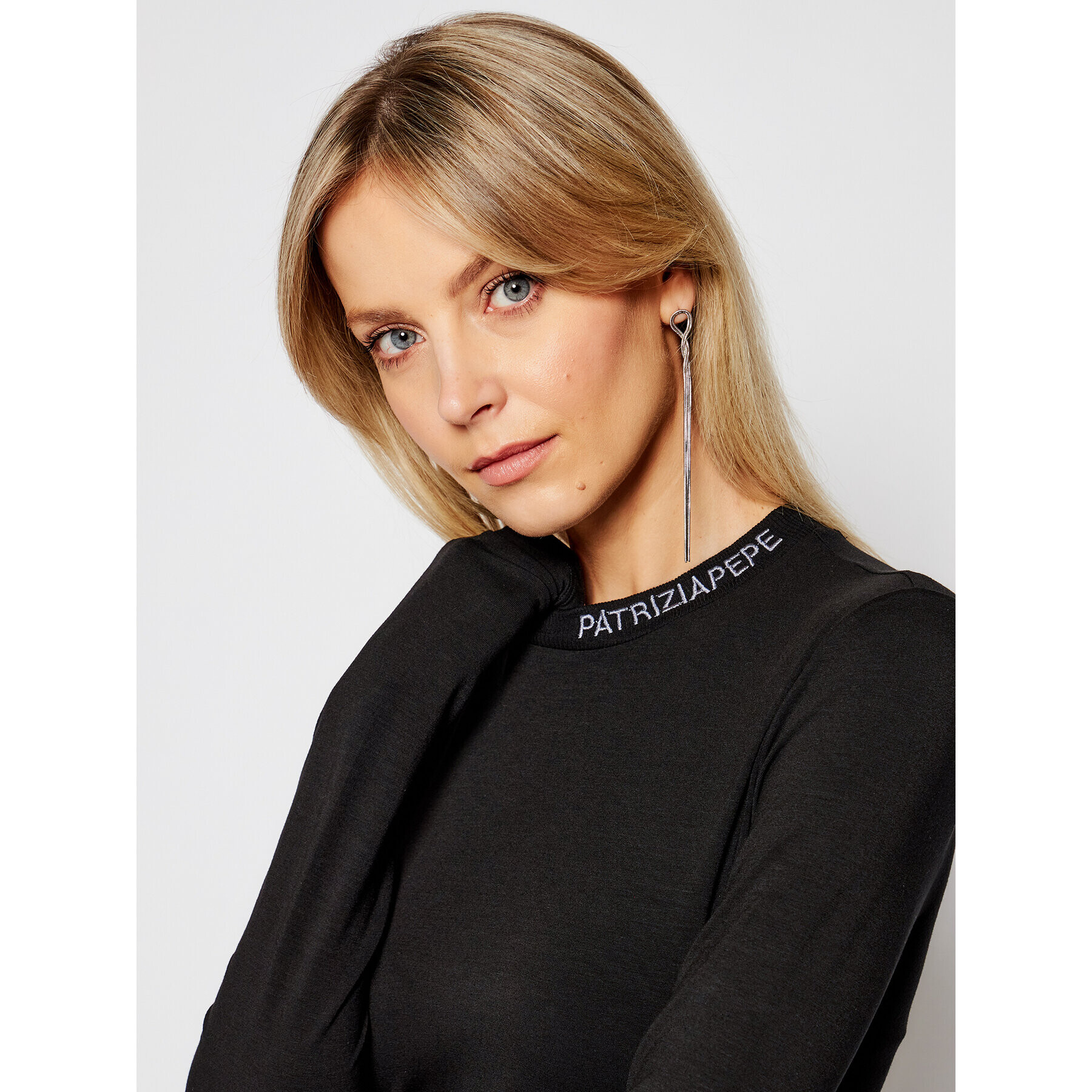 Patrizia Pepe Блуза 8M1203/A13-K103 Черен Slim Fit - Pepit.bg