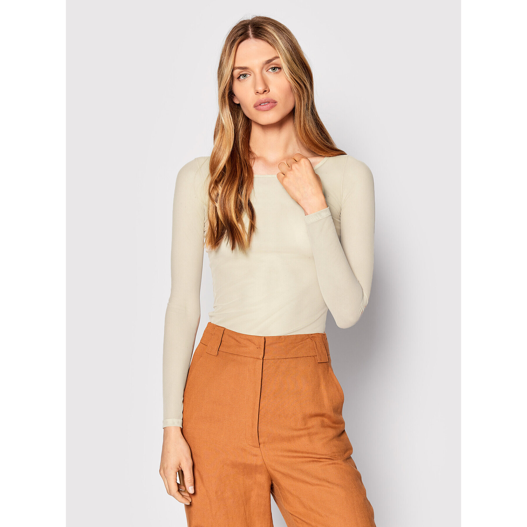 Patrizia Pepe Блуза CM0764-J014/B633 Бежов Regular Fit - Pepit.bg