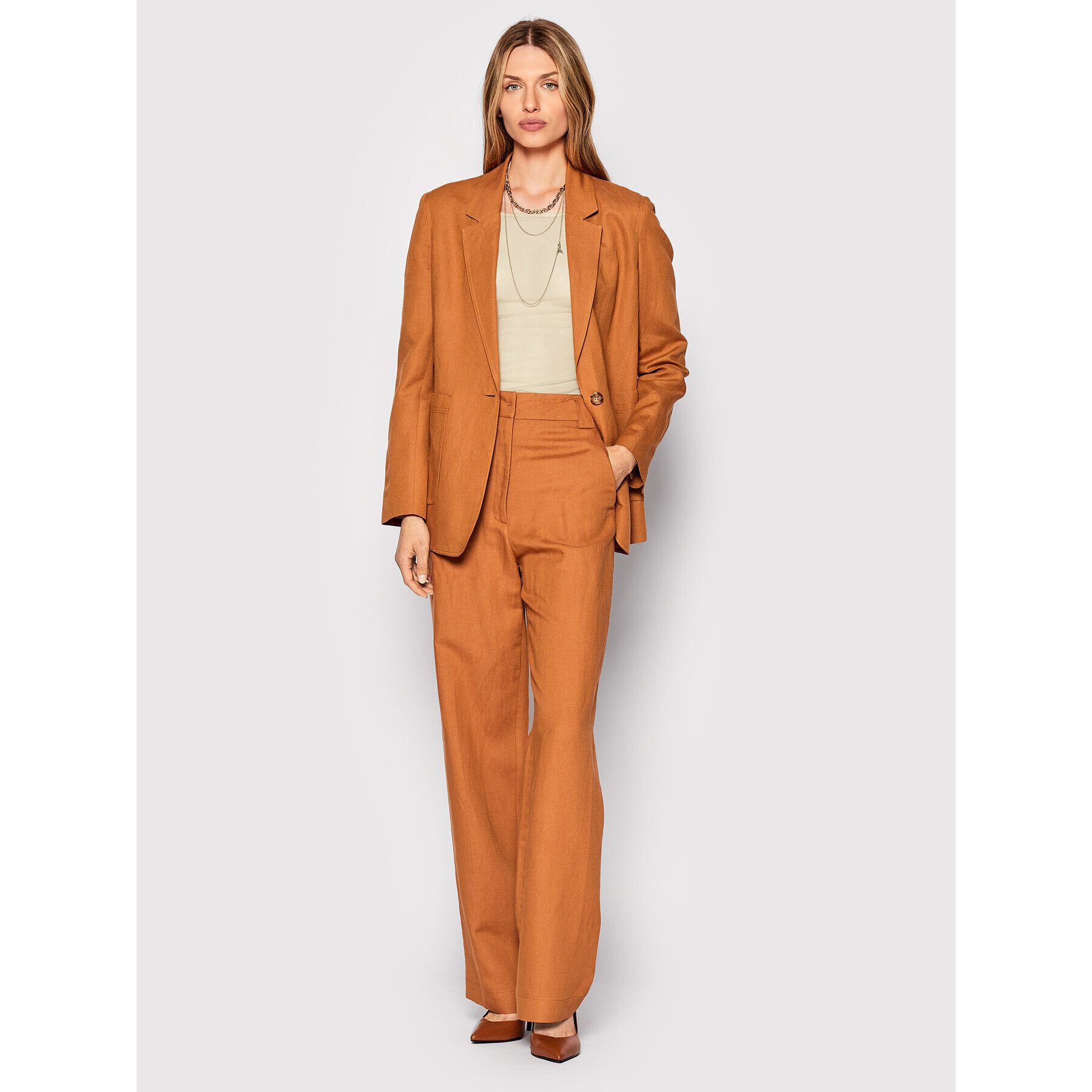 Patrizia Pepe Блуза CM0764-J014/B633 Бежов Regular Fit - Pepit.bg