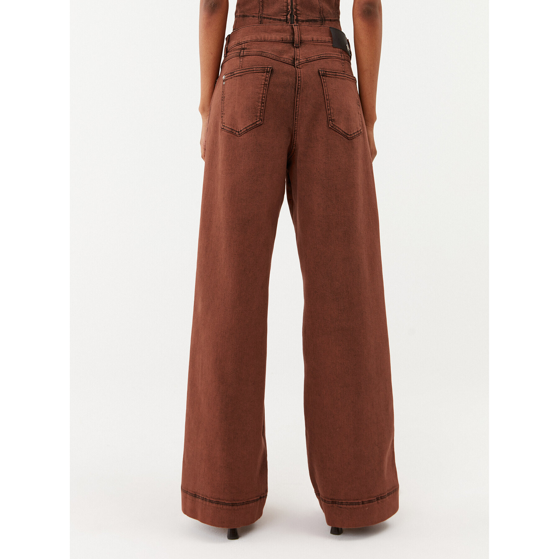 Patrizia Pepe Дънки 8P0518/D047-R805 Бордо Relaxed Fit - Pepit.bg