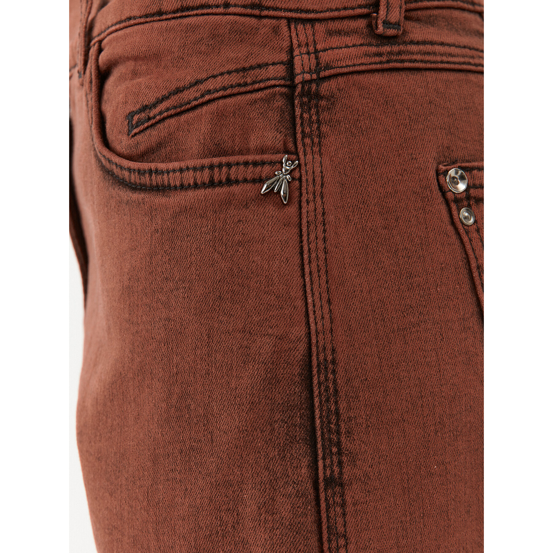 Patrizia Pepe Дънки 8P0518/D047-R805 Бордо Relaxed Fit - Pepit.bg