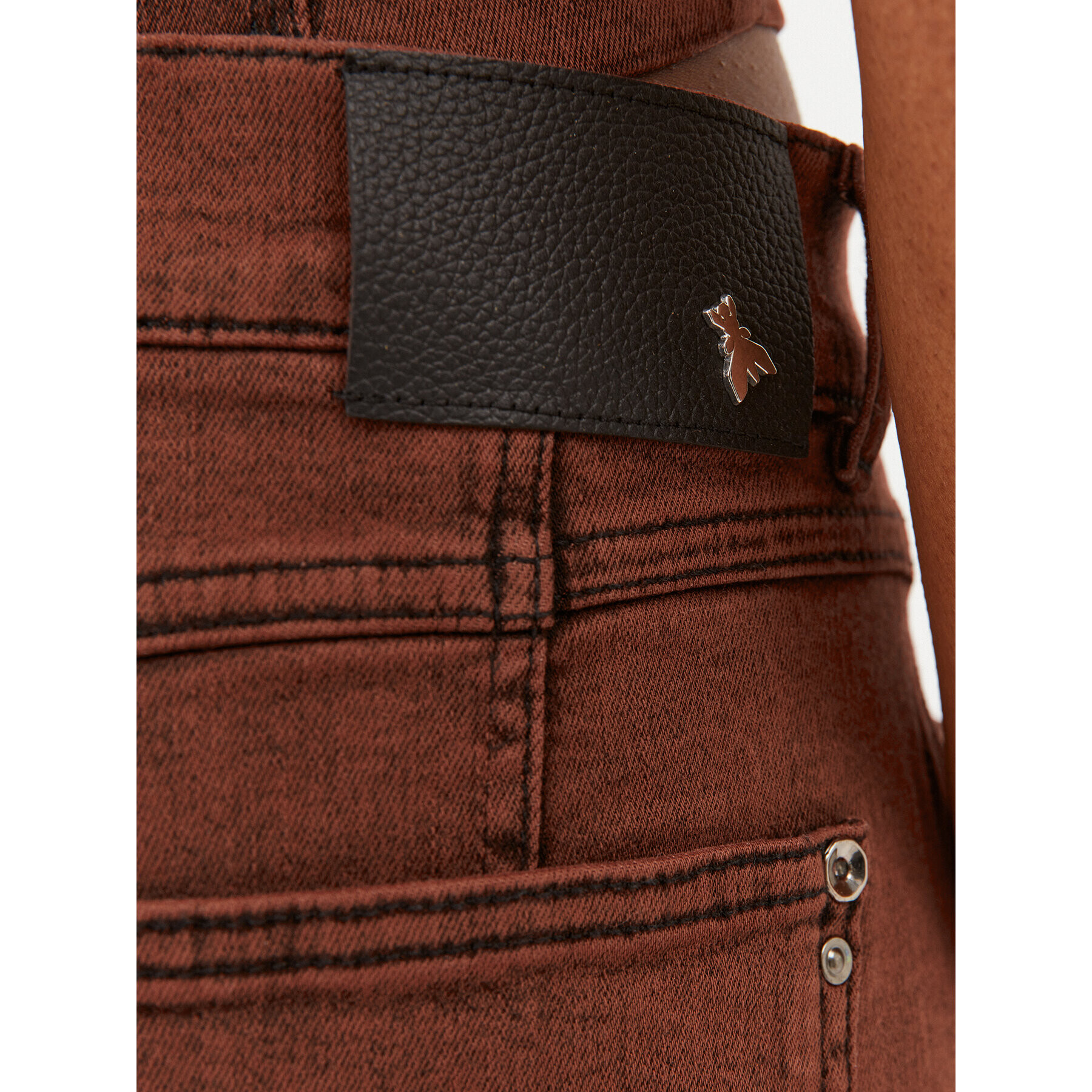 Patrizia Pepe Дънки 8P0518/D047-R805 Бордо Relaxed Fit - Pepit.bg
