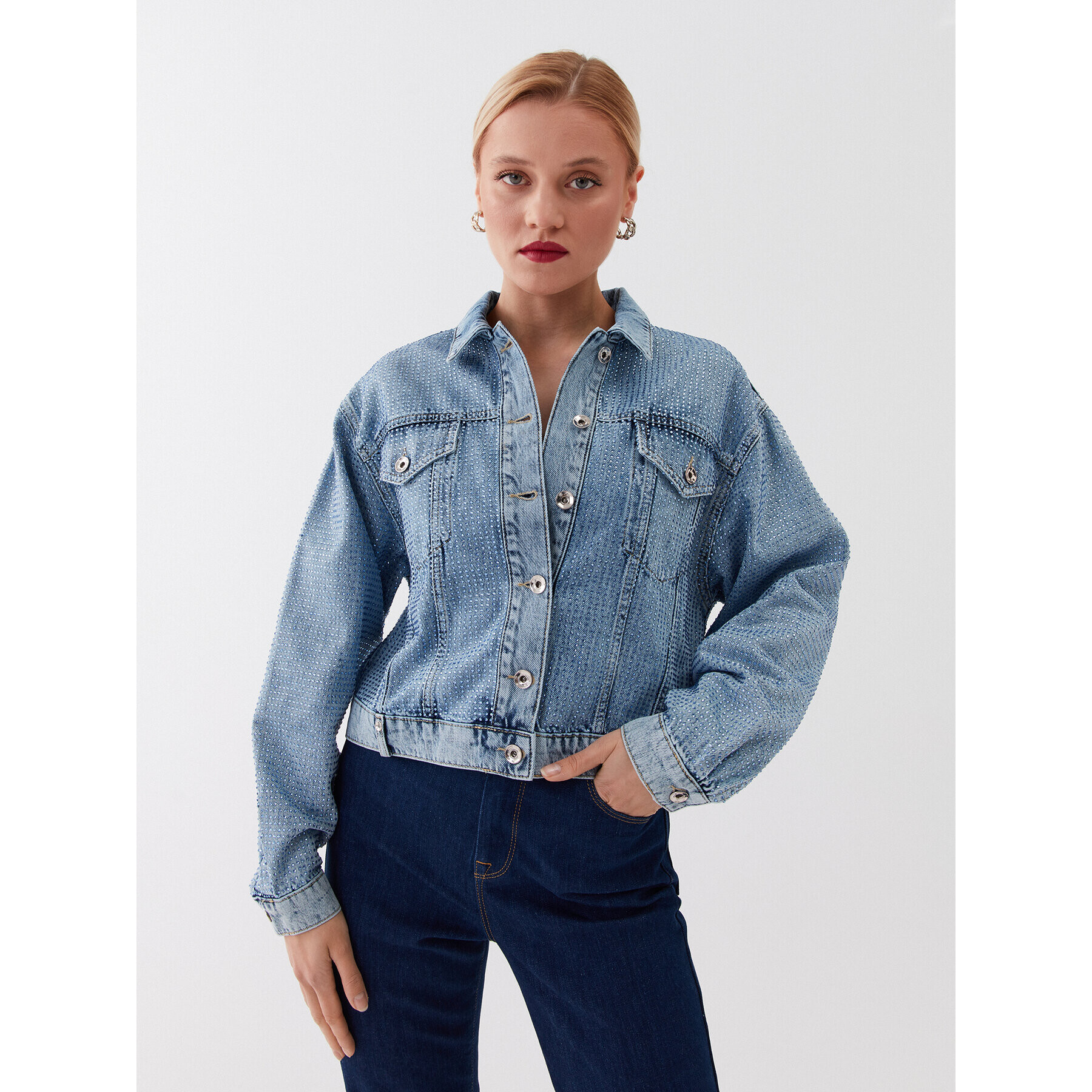 Patrizia Pepe Дънково яке 2O0066/D043-C960 Син Regular Fit - Pepit.bg