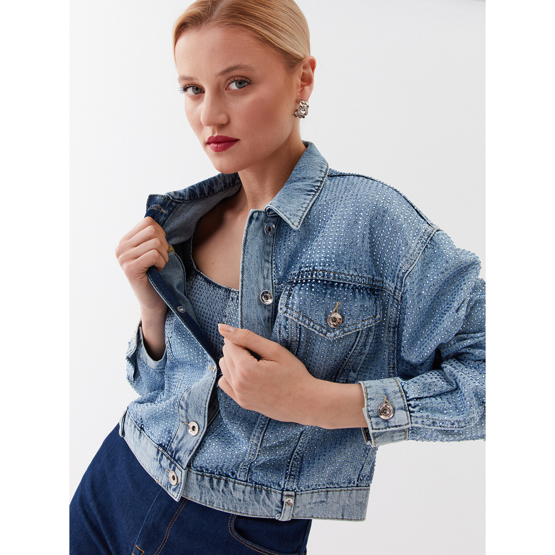 Patrizia Pepe Дънково яке 2O0066/D043-C960 Син Regular Fit - Pepit.bg