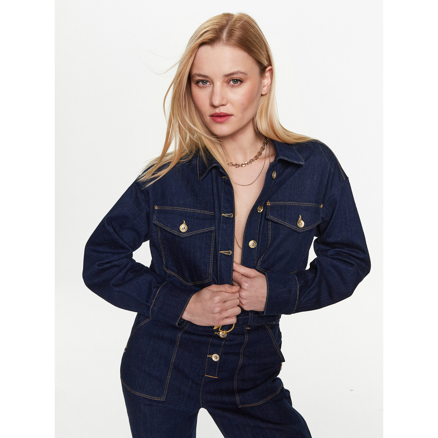 Patrizia Pepe Гащеризон 8T0023/D034-C170 Тъмносин Regular Fit - Pepit.bg