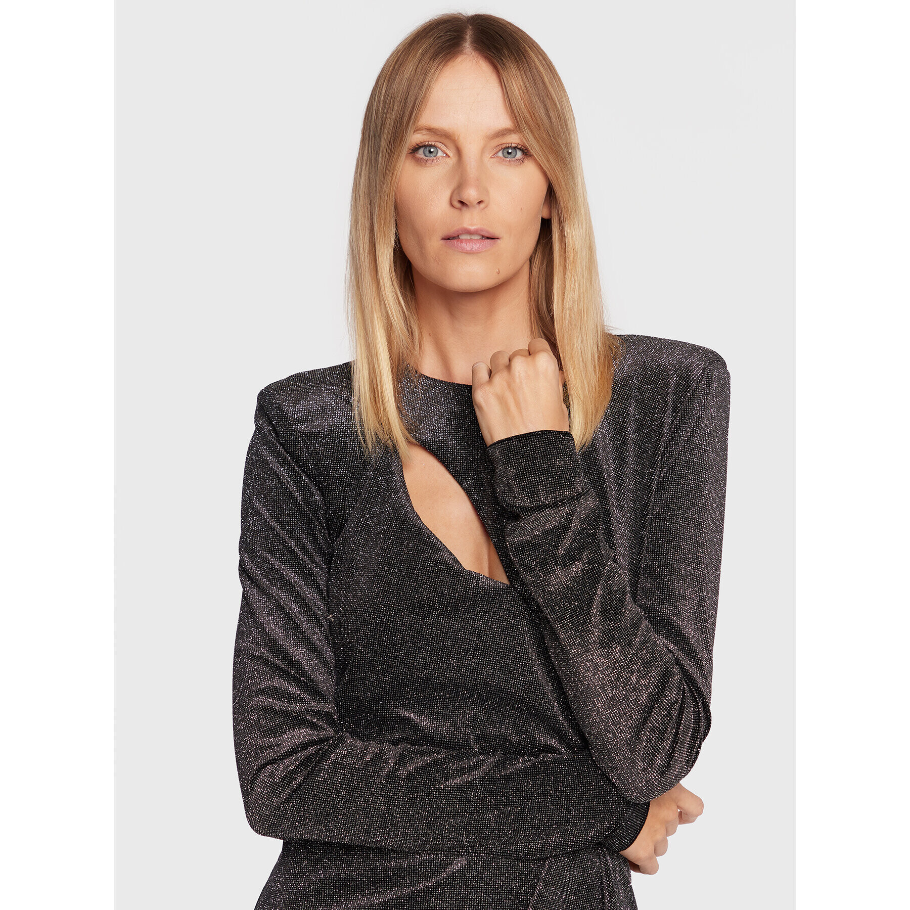 Patrizia Pepe Коктейлна рокля 2A2447/J049-S649 Сив Slim Fit - Pepit.bg