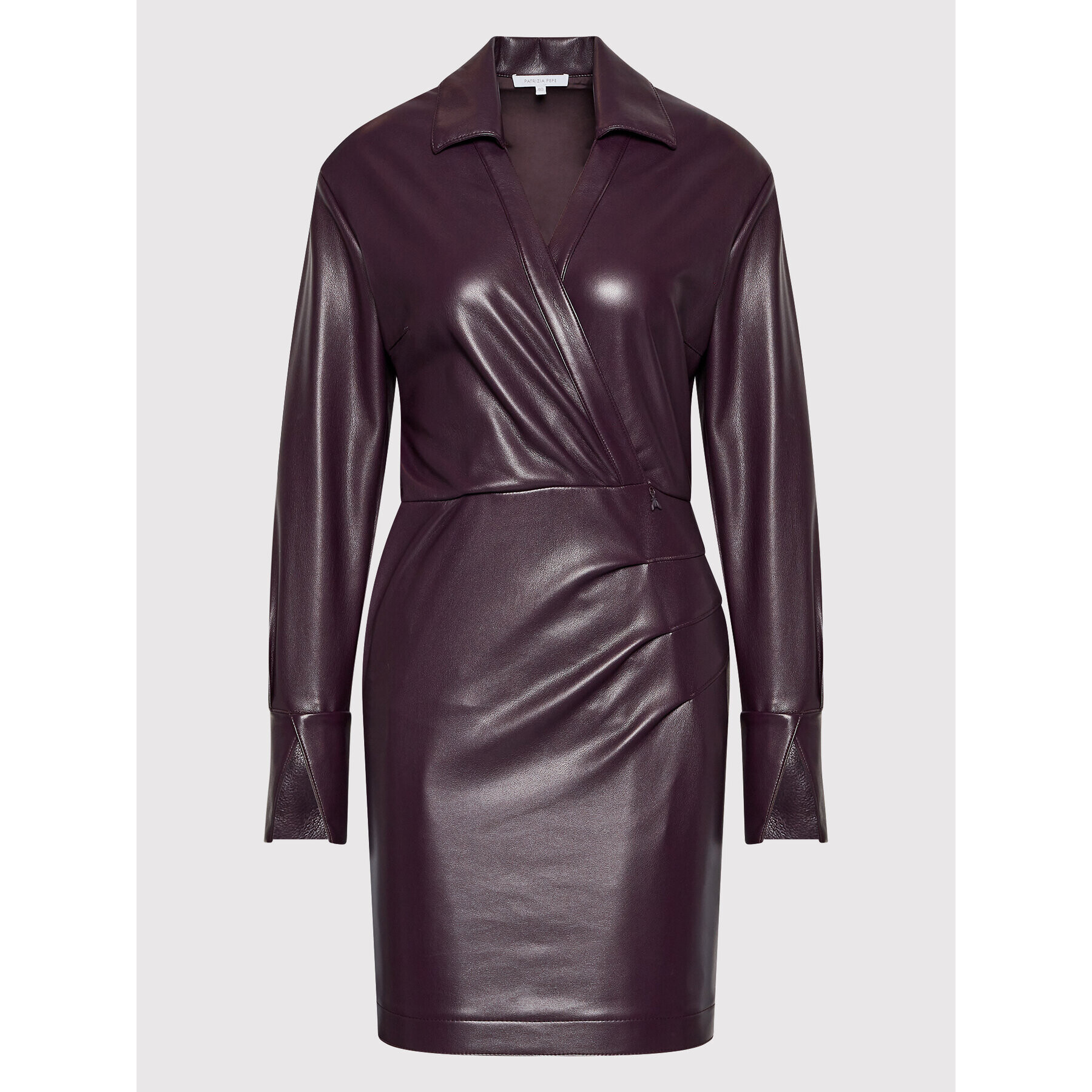 Patrizia Pepe Кожена рокля 8A0986/E005-M424 Виолетов Regular Fit - Pepit.bg