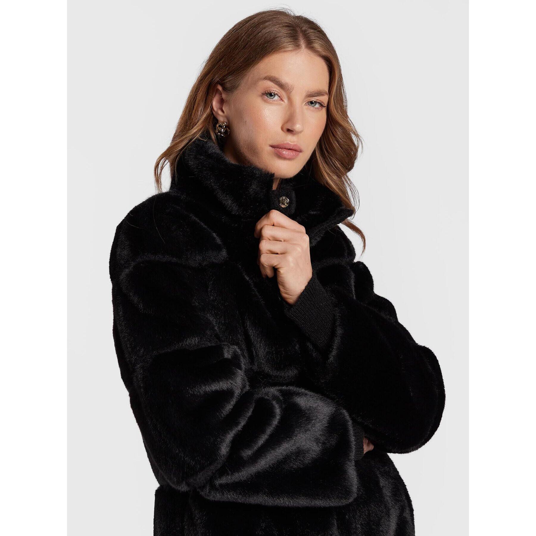 Patrizia Pepe Кожено палто 2O0041/E5T7-K103 Черен Regular Fit - Pepit.bg
