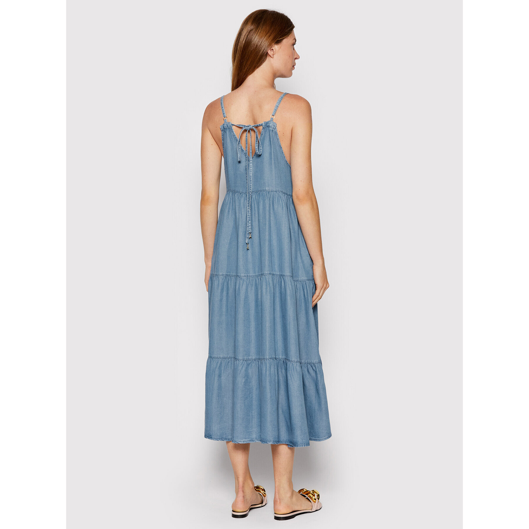 Patrizia Pepe Лятна рокля 2A2426/D9A0-C910 Син Relaxed Fit - Pepit.bg