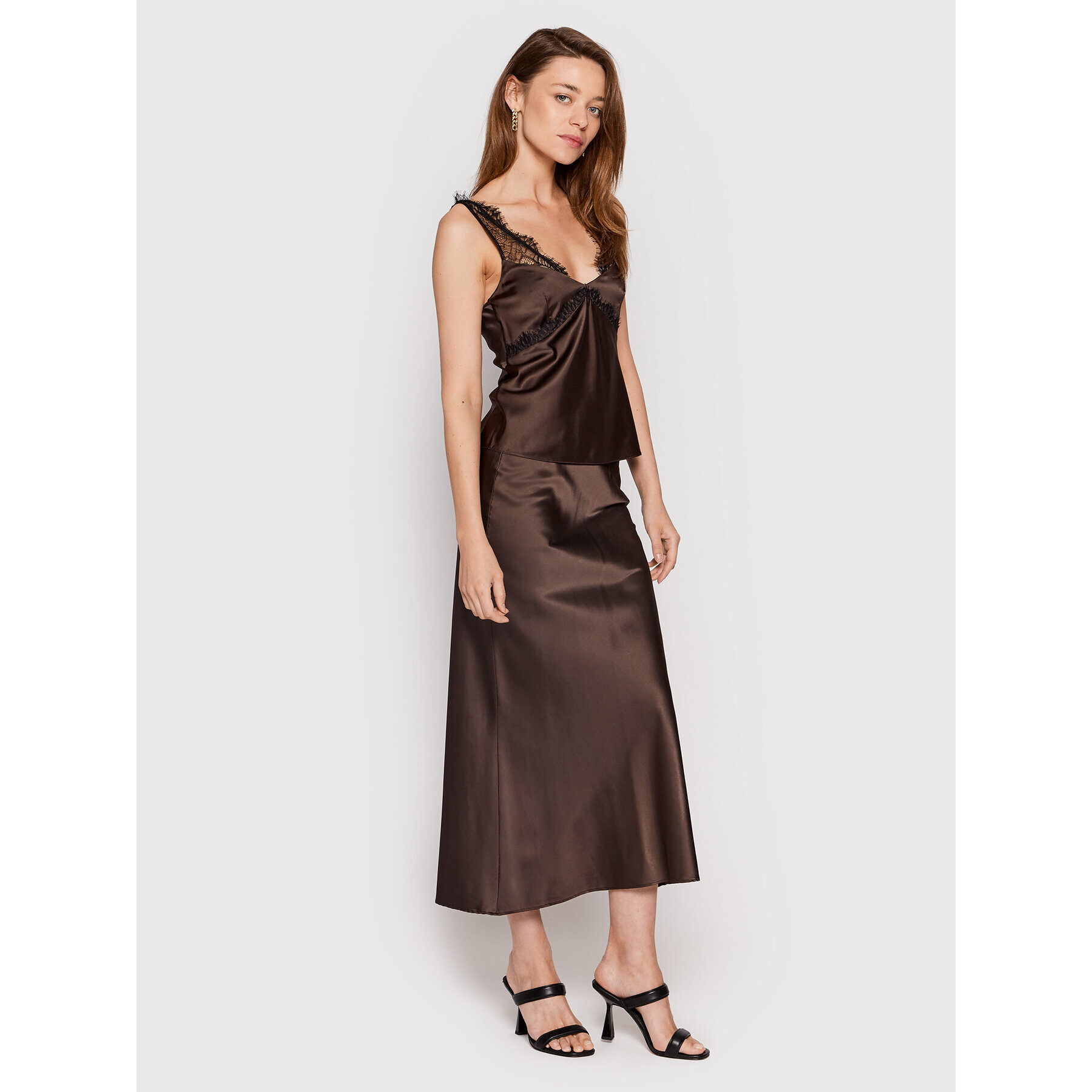 Patrizia Pepe Миди пола 2G0840/A644-B738 Кафяв Regular Fit - Pepit.bg