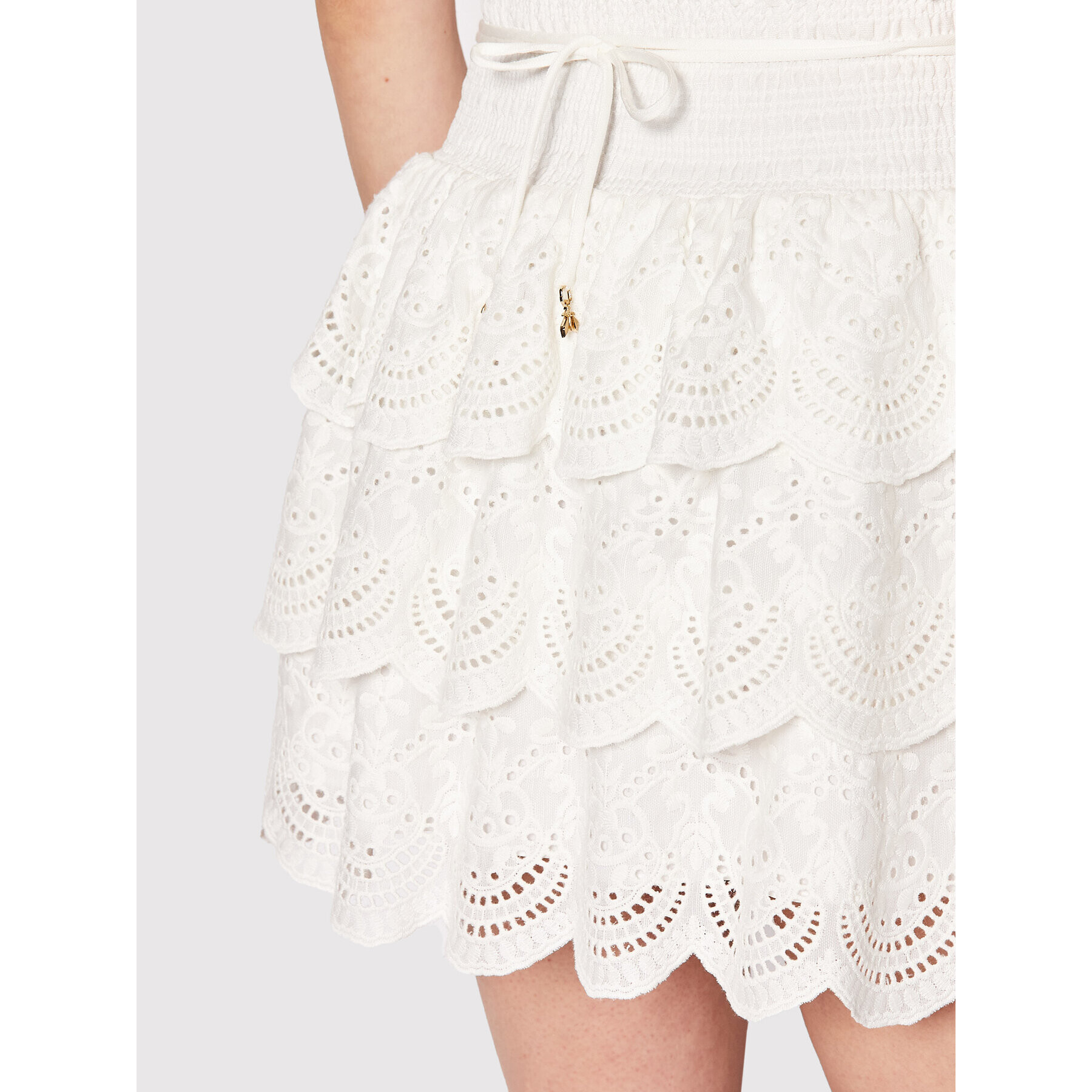 Patrizia Pepe Мини пола 2G0853/A062-W146 Бял Regular Fit - Pepit.bg