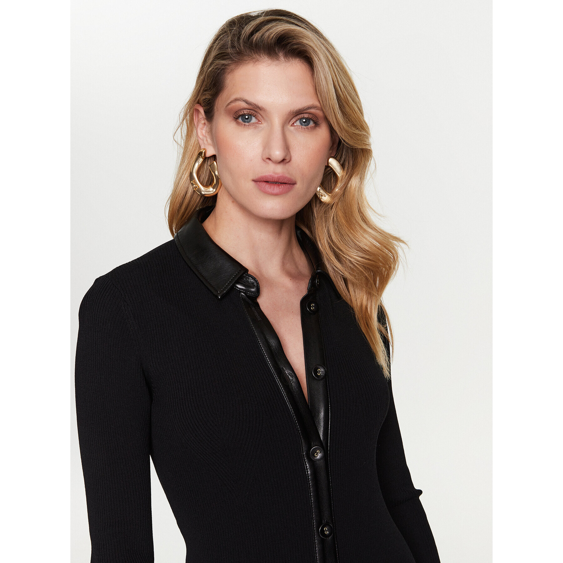 Patrizia Pepe Плетена рокля 8K1183/K007-K103 Черен Slim Fit - Pepit.bg