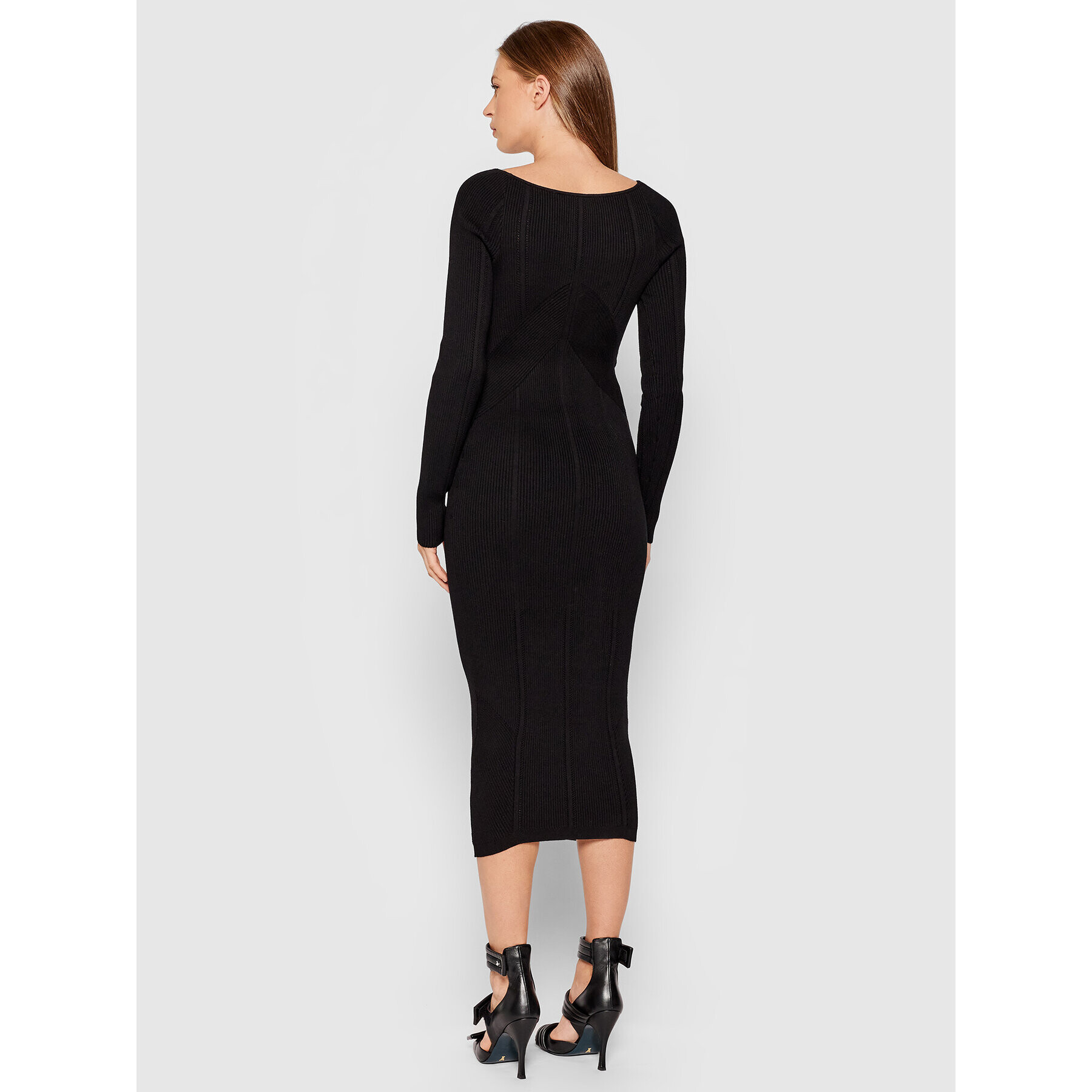 Patrizia Pepe Плетена рокля 8A0873/A9J3-K103 Черен Slim Fit - Pepit.bg