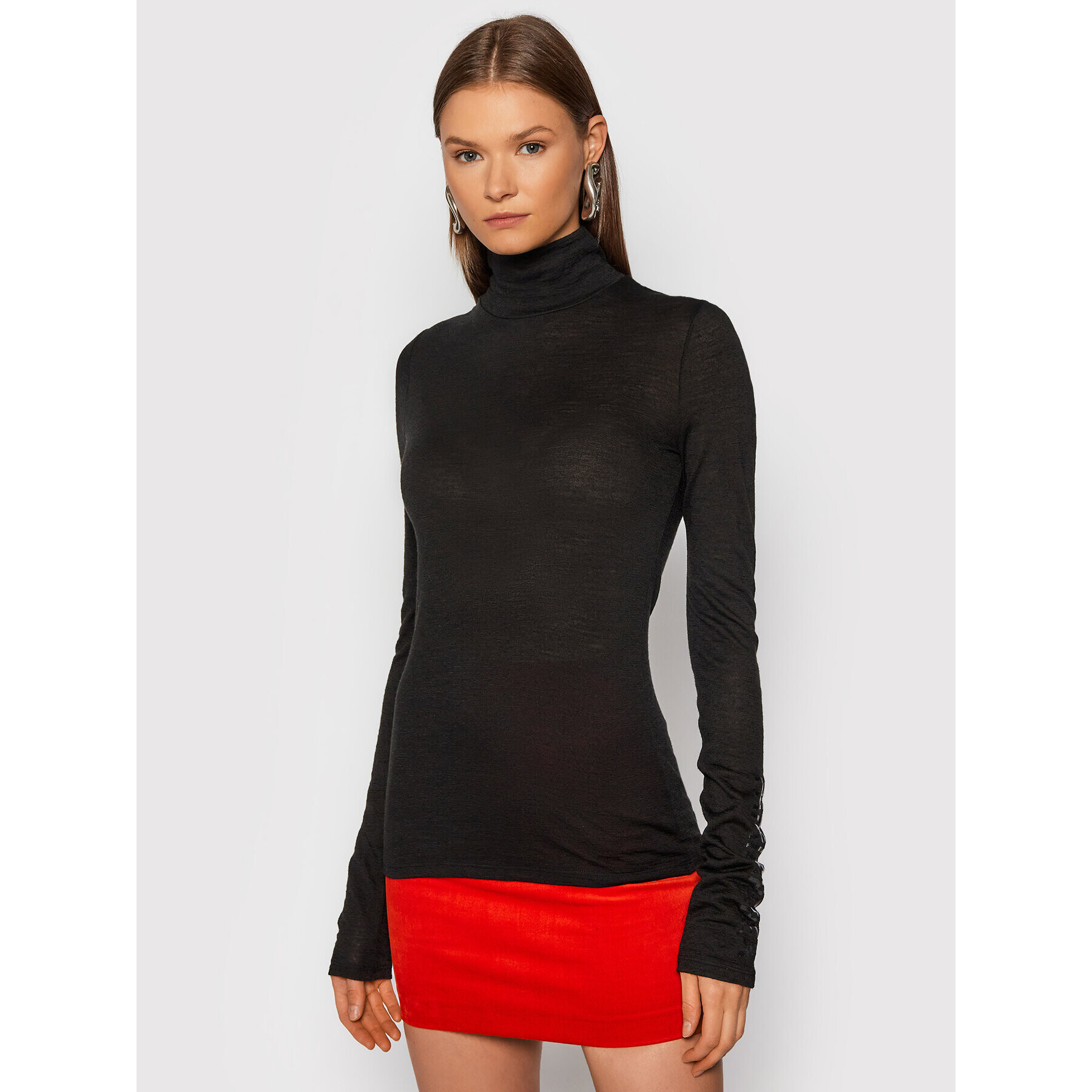 Patrizia Pepe Поло 2M4177/A9V8-K103 Черен Slim Fit - Pepit.bg