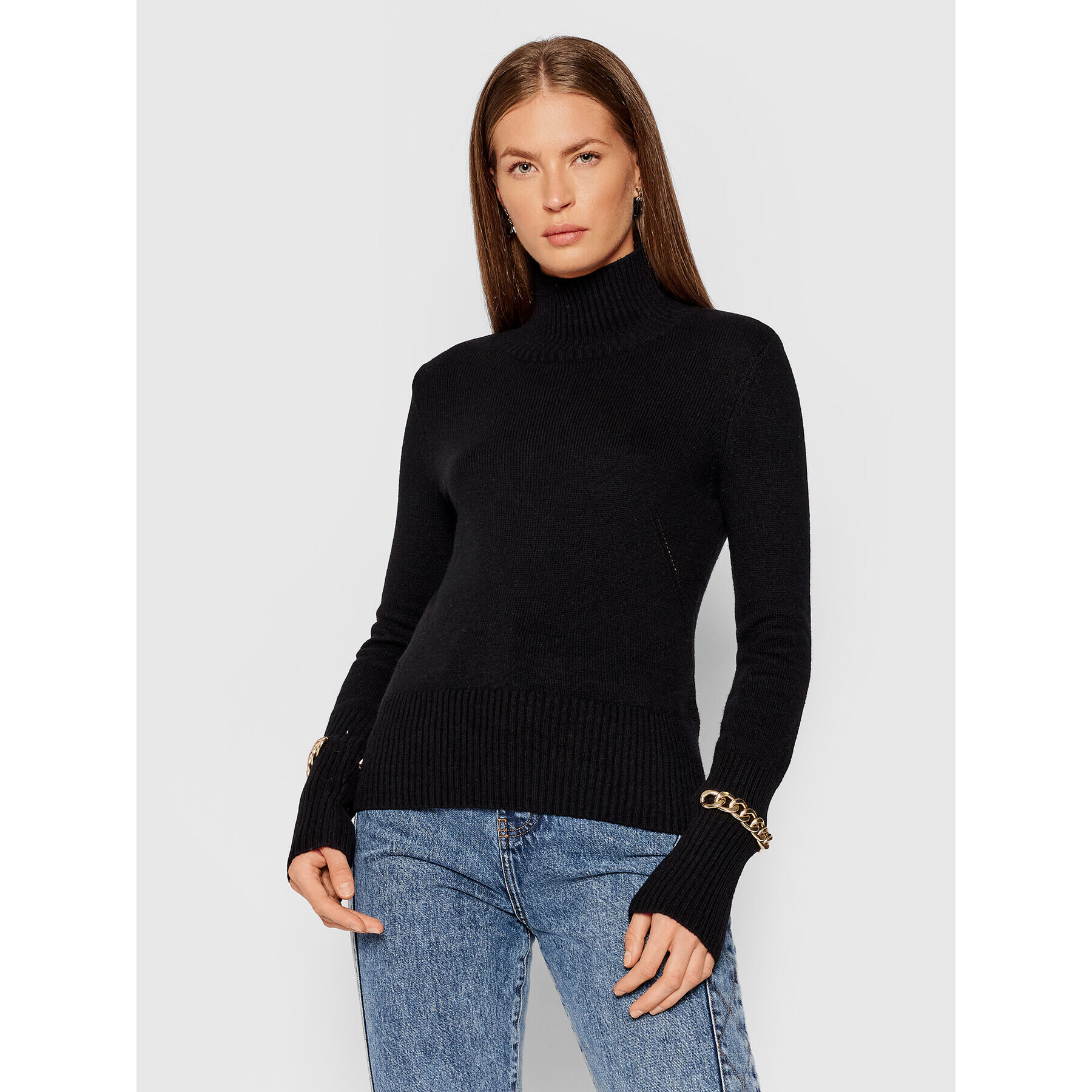 Patrizia Pepe Поло 8M1320/A9J8-K103 Черен Regular Fit - Pepit.bg