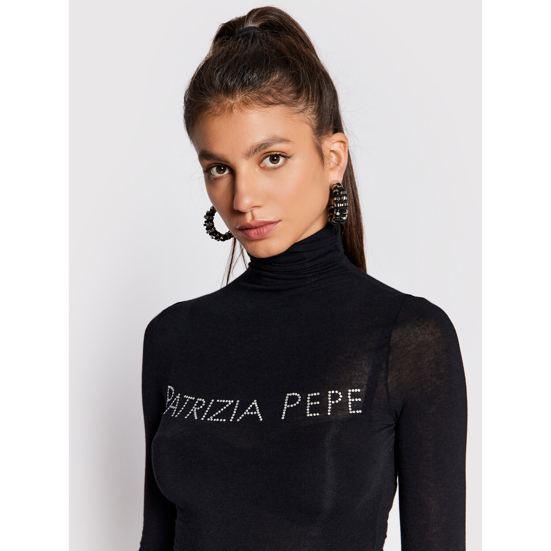 Patrizia Pepe Поло 8M1441/J040-K103 Черен Regular Fit - Pepit.bg