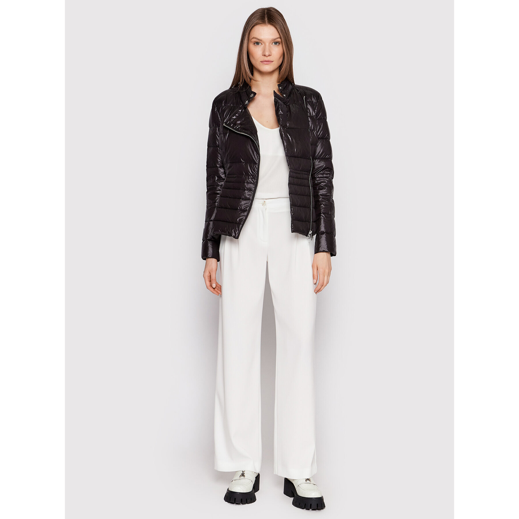 Patrizia Pepe Пухено яке 8O0043/A503-K103 Черен Regular Fit - Pepit.bg