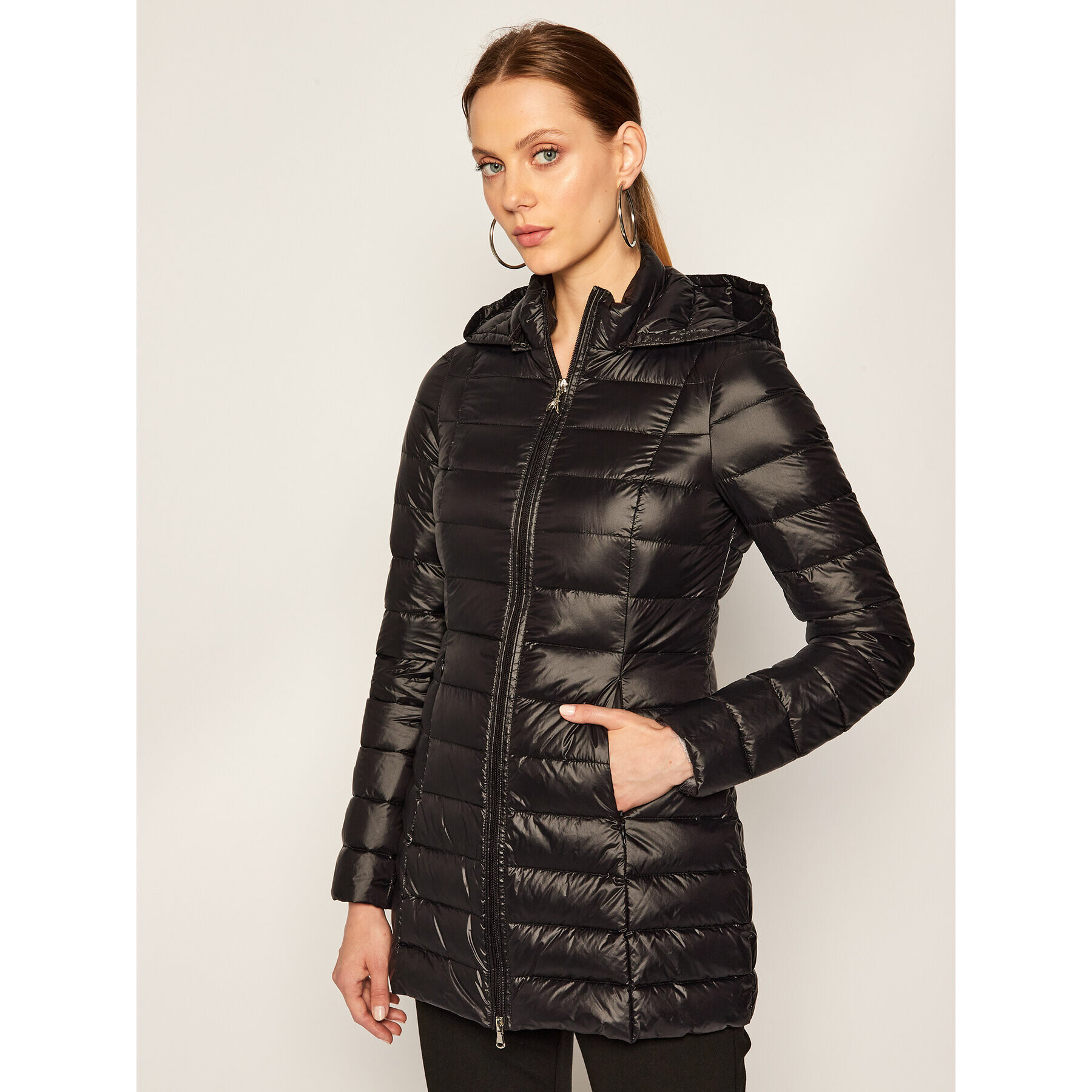 Patrizia Pepe Пухено яке 8S0341/A50- K103 Черен Regular Fit - Pepit.bg