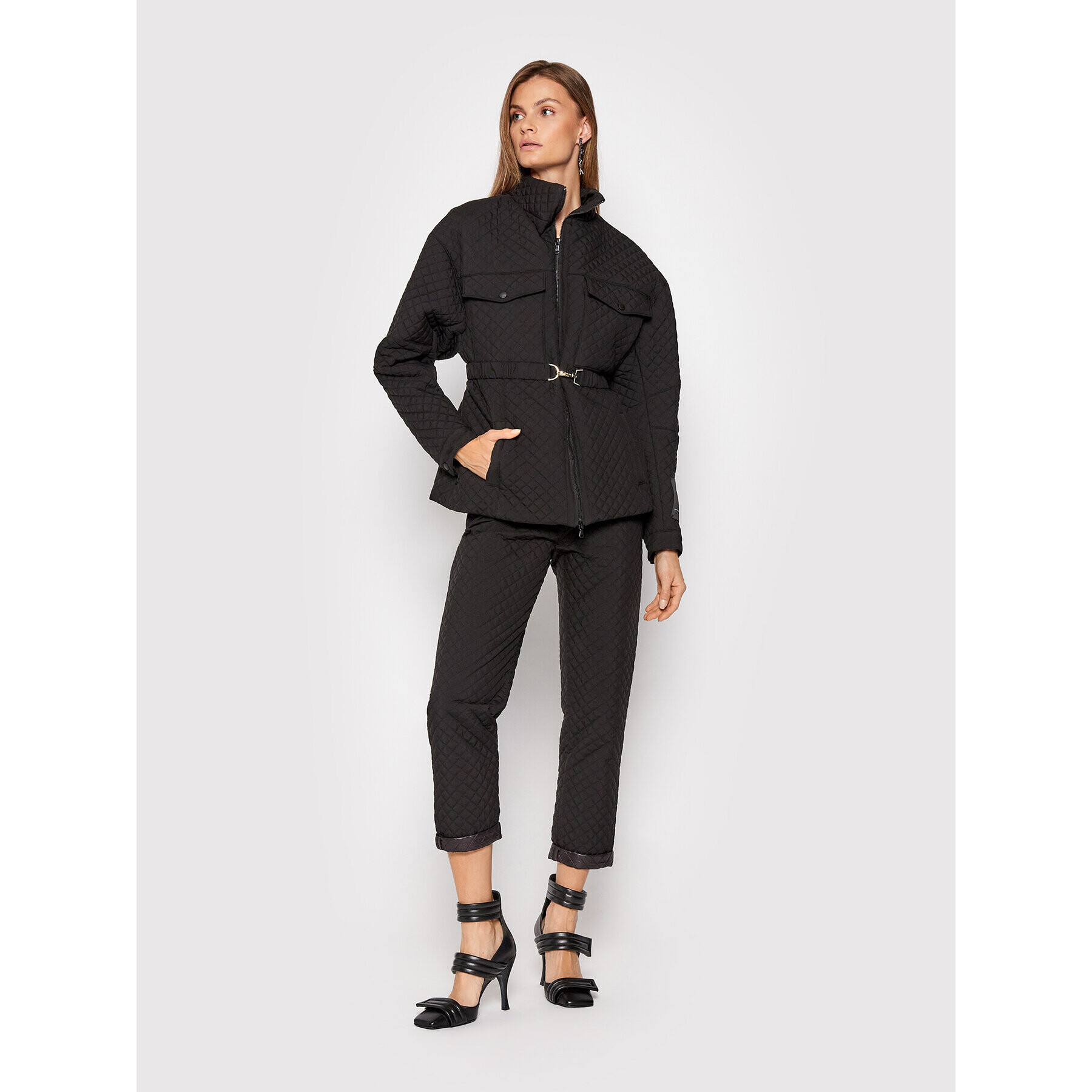 Patrizia Pepe Пухено яке 8S0394/A9J7-K103 Черен Regular Fit - Pepit.bg