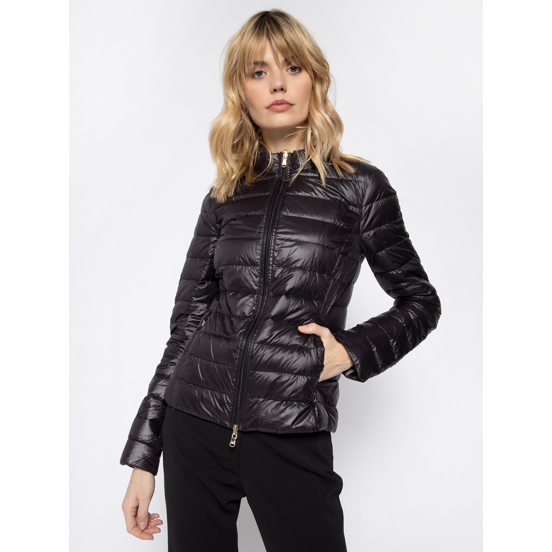 Patrizia Pepe Пухено яке CS0178/A503-K103 Черен Slim Fit - Pepit.bg